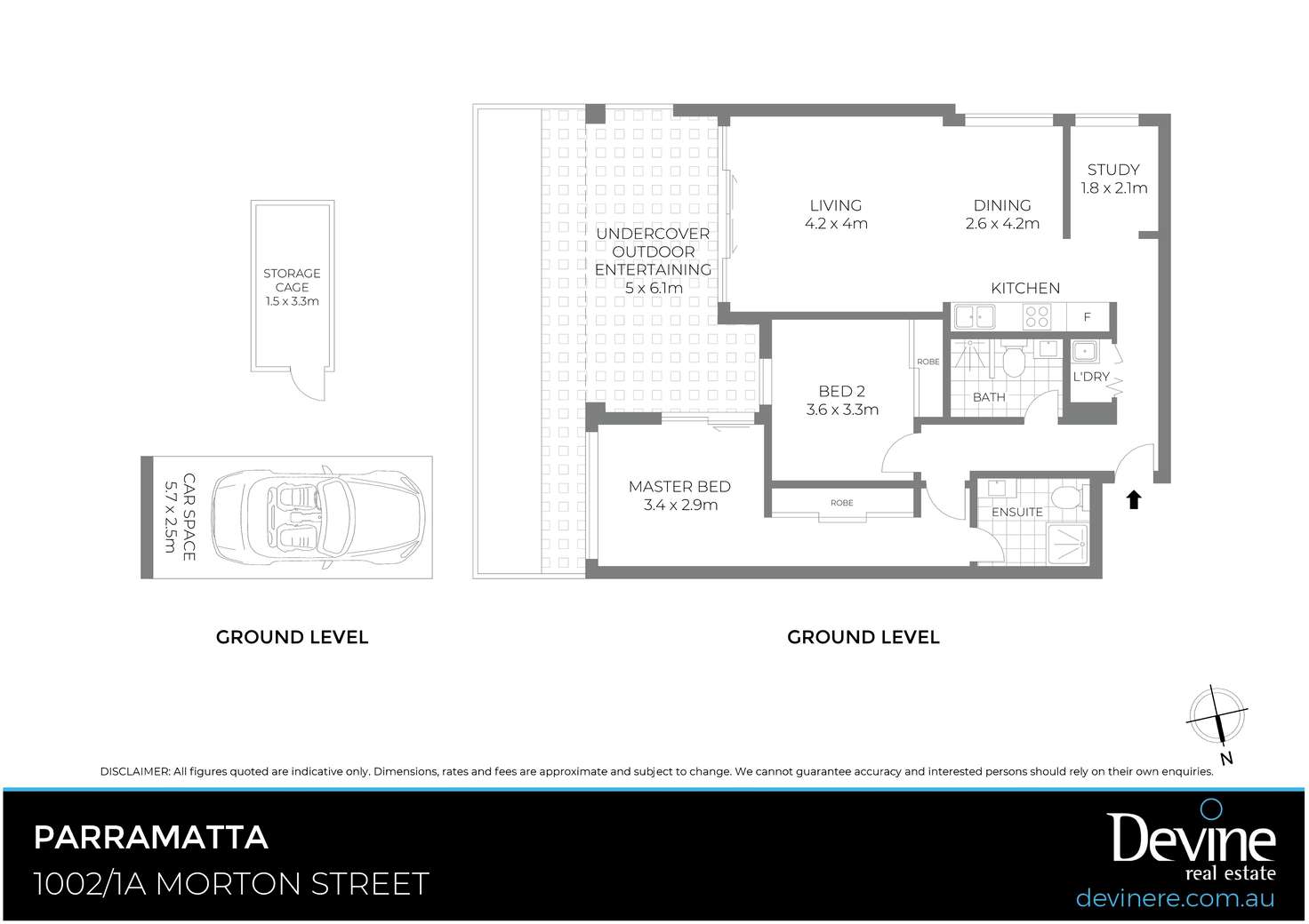 Floorplan of Homely apartment listing, 1002/1A Morton Street, Parramatta NSW 2150
