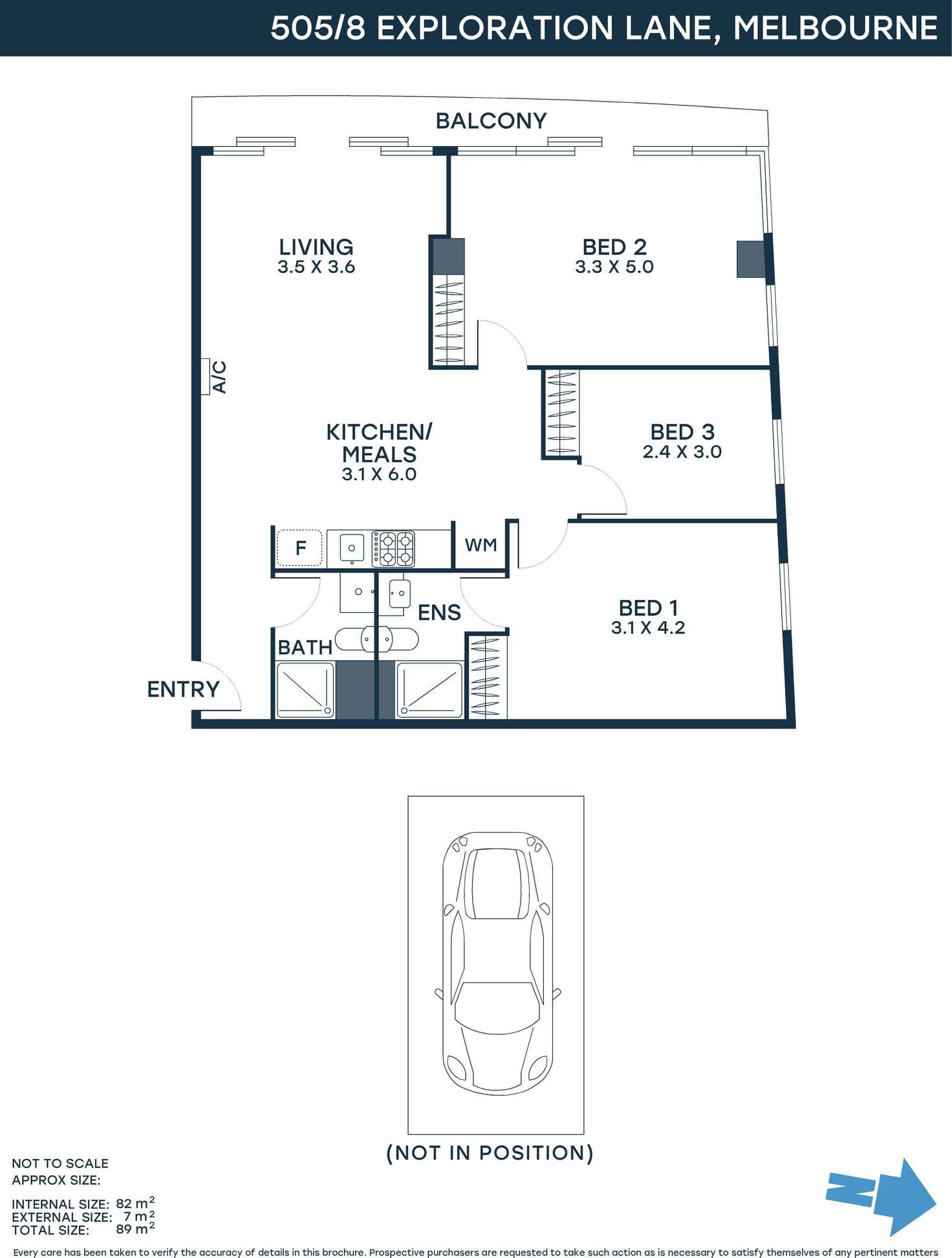 Floorplan of Homely apartment listing, 505/8 Exploration Lane, Melbourne VIC 3000