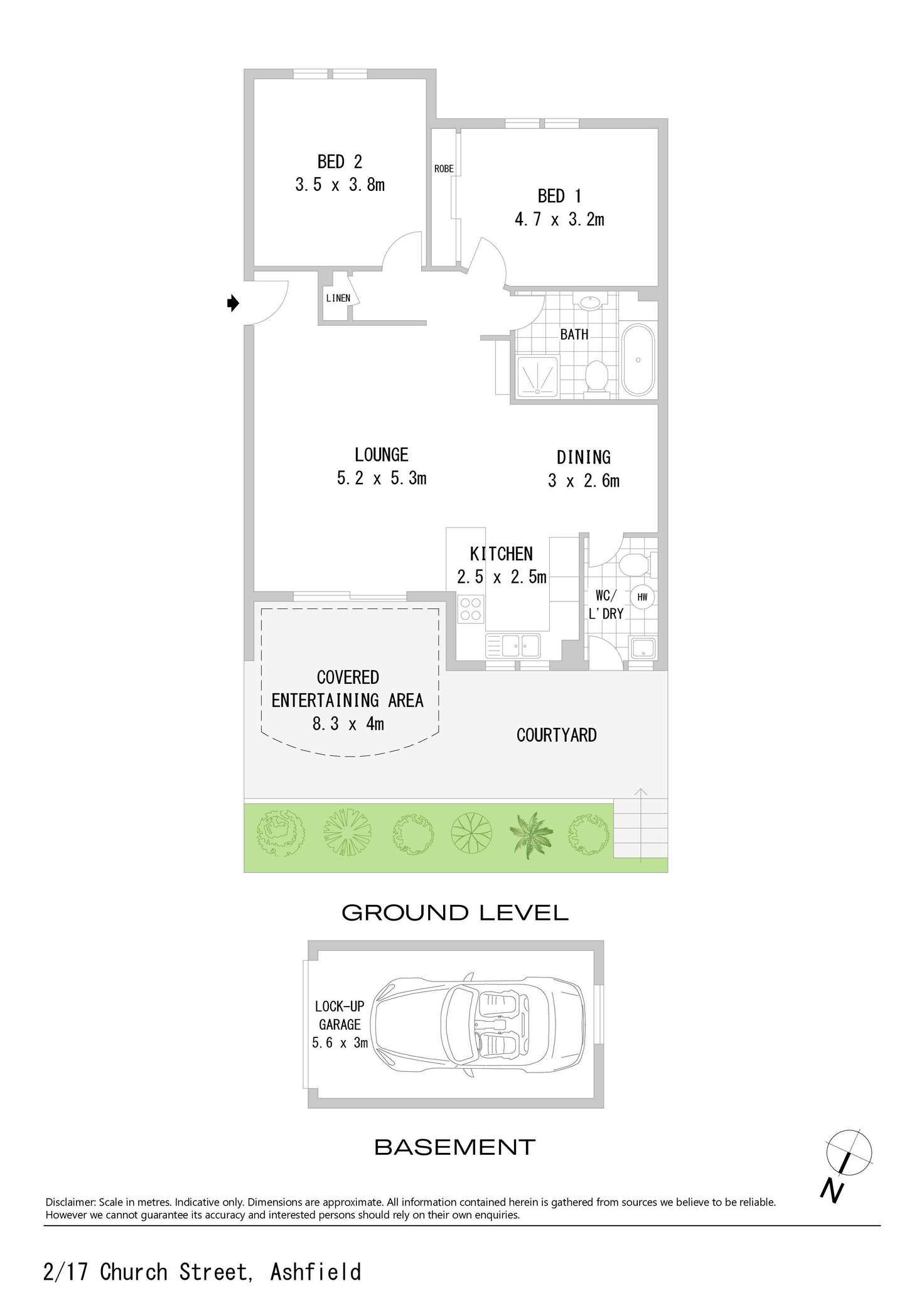 Floorplan of Homely apartment listing, 2/17 Church Street, Ashfield NSW 2131