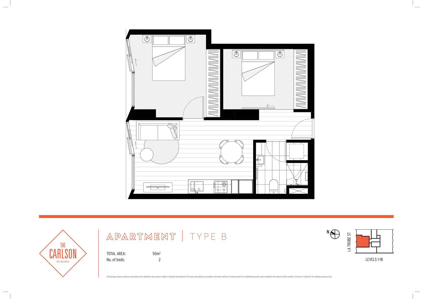 Floorplan of Homely apartment listing, 602/315 La Trobe Street, Melbourne VIC 3000
