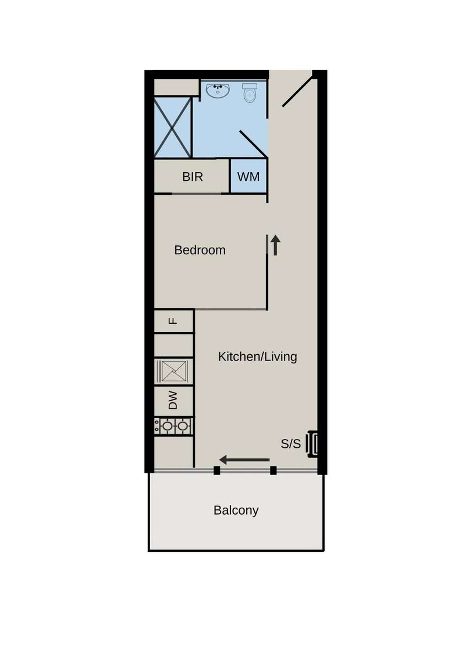 Floorplan of Homely apartment listing, 1107/601 Little Collins Street, Melbourne VIC 3000