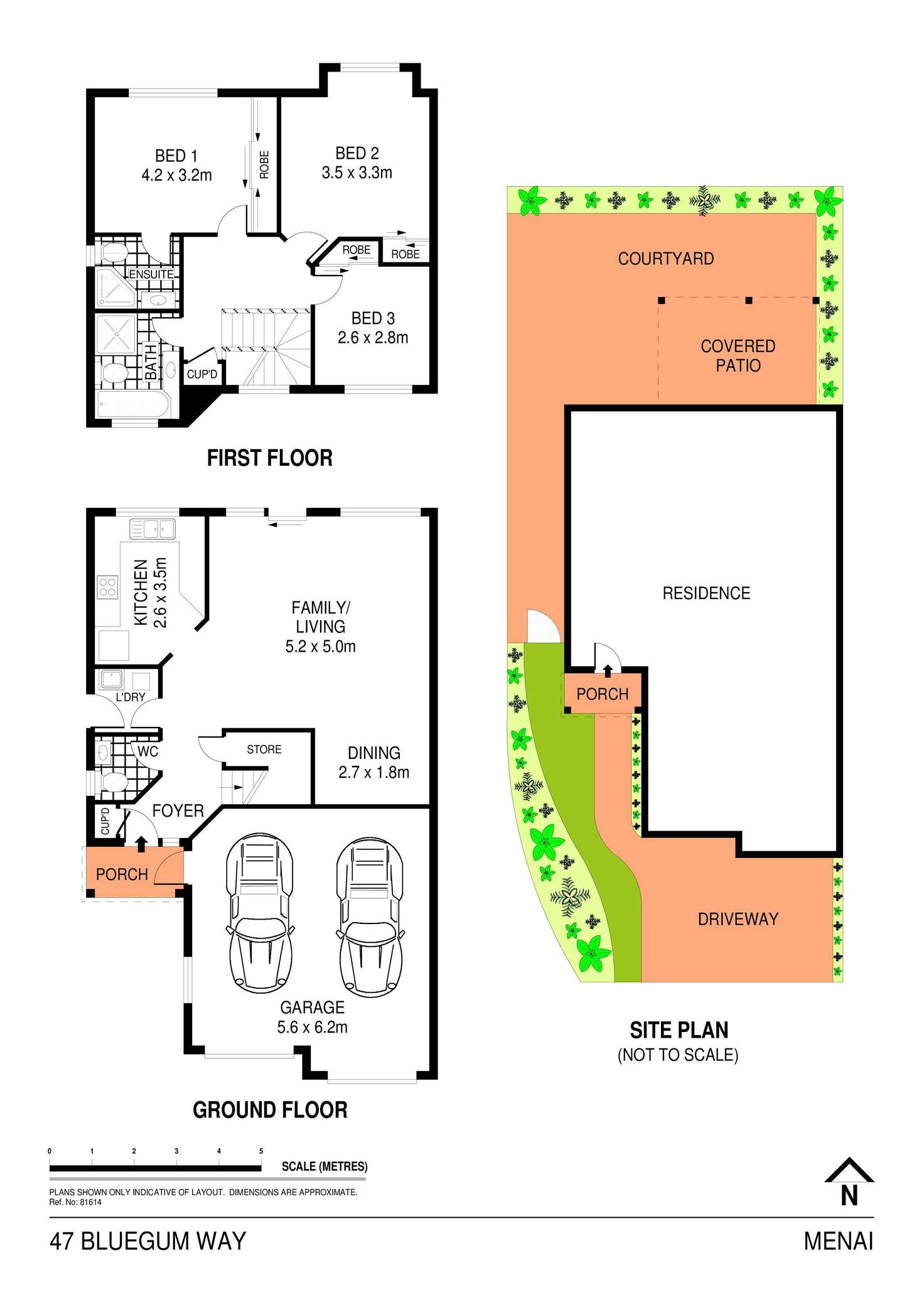 Floorplan of Homely townhouse listing, 47 Bluegum Way, Menai NSW 2234