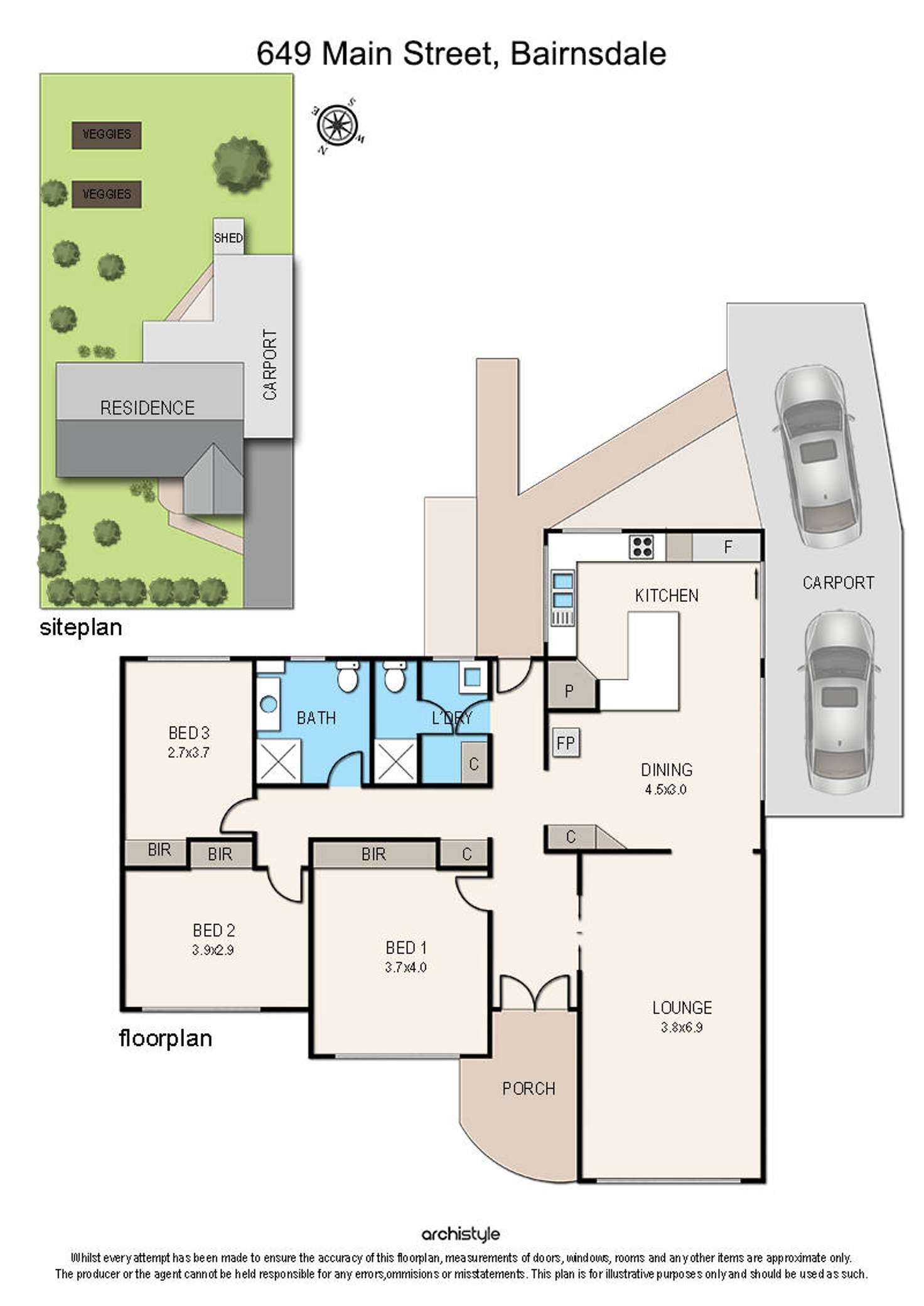 Floorplan of Homely house listing, 649 Main Street, Bairnsdale VIC 3875