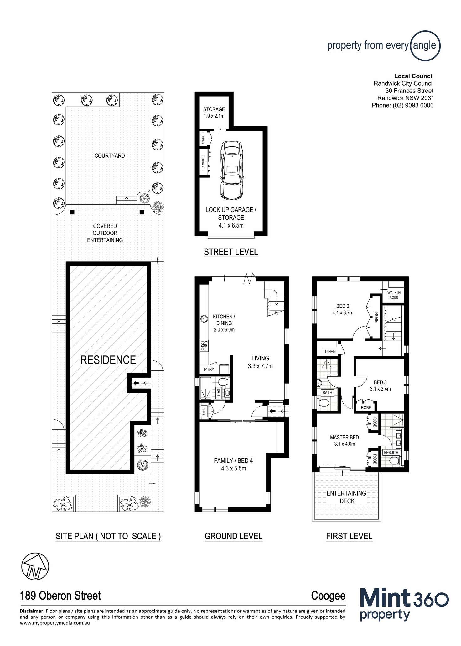 Floorplan of Homely house listing, 189 Oberon Street, Coogee NSW 2034