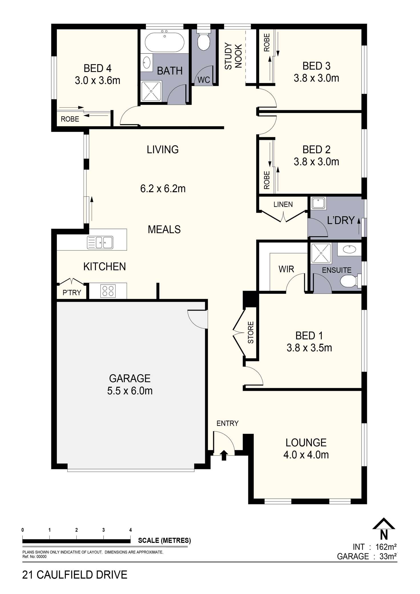 Floorplan of Homely house listing, 21 Caulfield Drive, Ascot VIC 3551