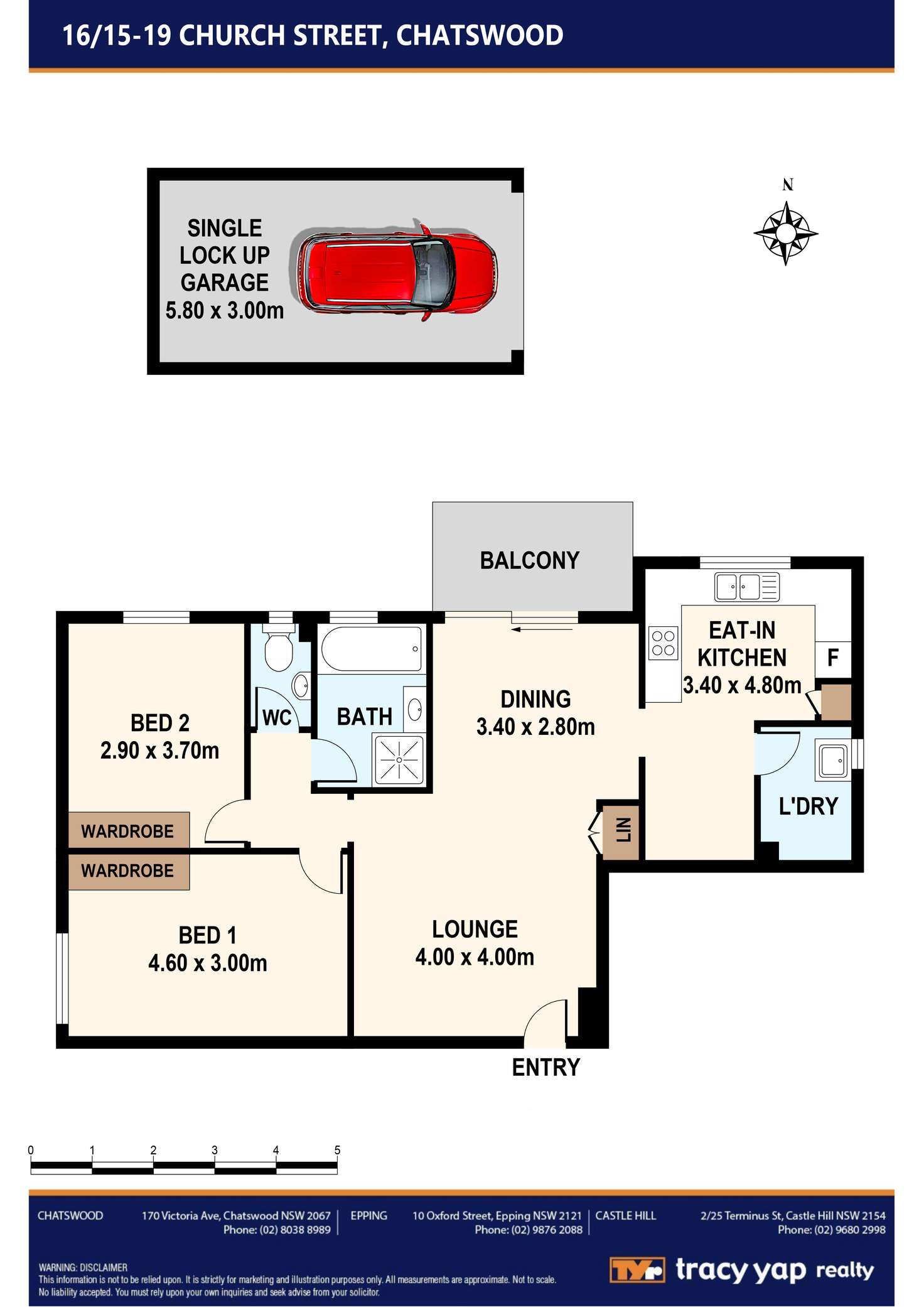 Floorplan of Homely apartment listing, 16/15-19 Church Street, Chatswood NSW 2067