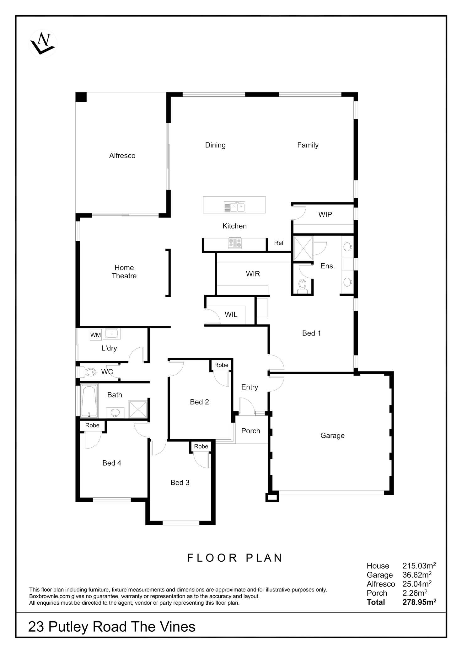 Floorplan of Homely house listing, 23 Putley Road, The Vines WA 6069