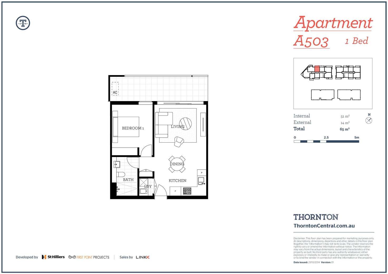Floorplan of Homely apartment listing, 503/101A Lord Sheffield Circuit, Penrith NSW 2750