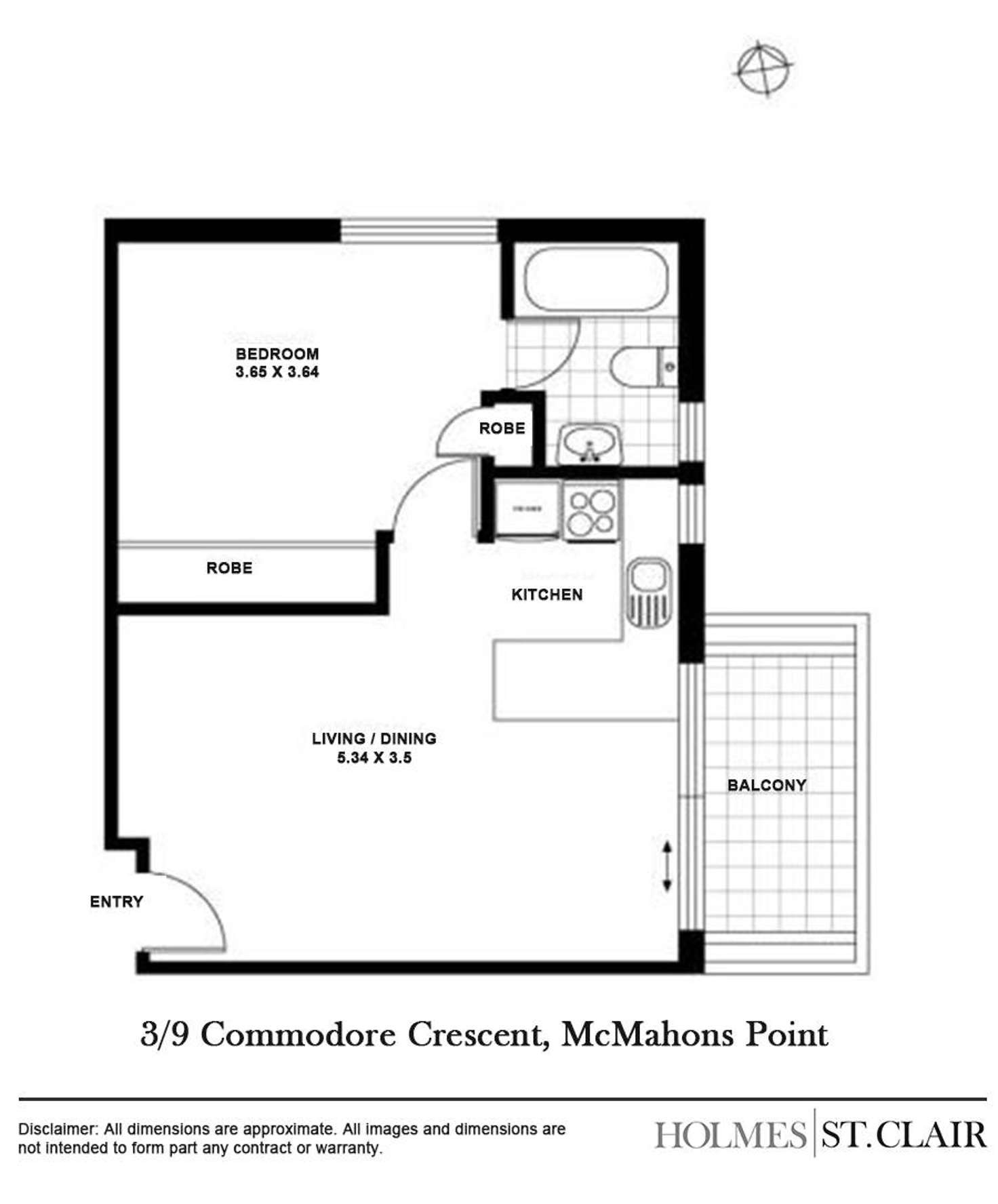 Floorplan of Homely apartment listing, 3/9 Commodore Crescent, Mcmahons Point NSW 2060