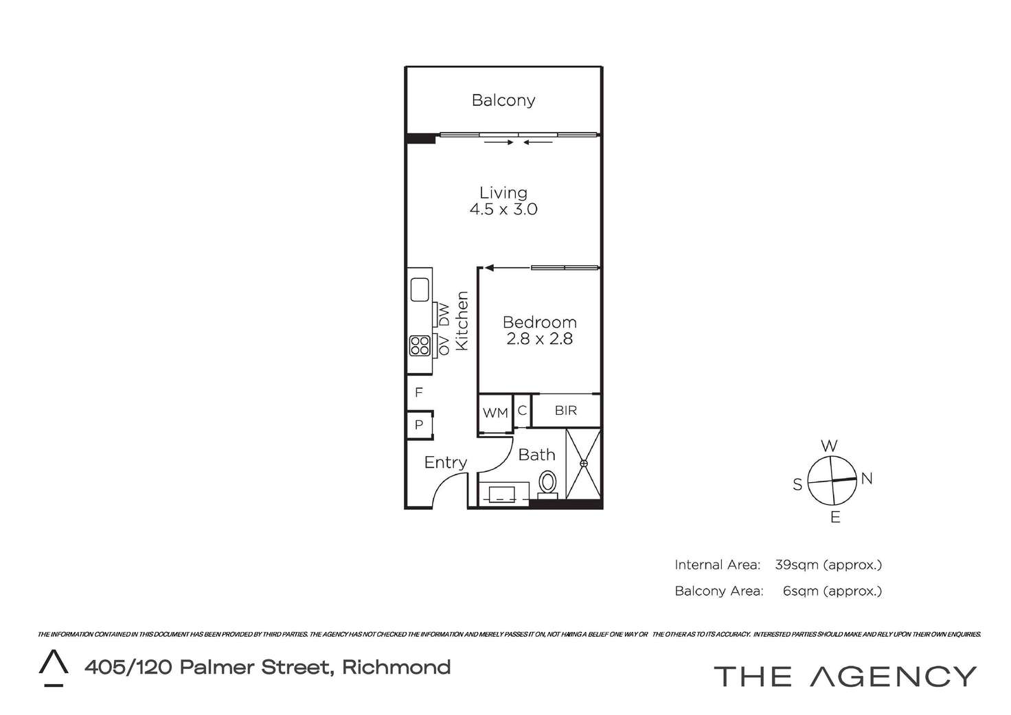 Floorplan of Homely apartment listing, 405/120 Palmer Street, Richmond VIC 3121