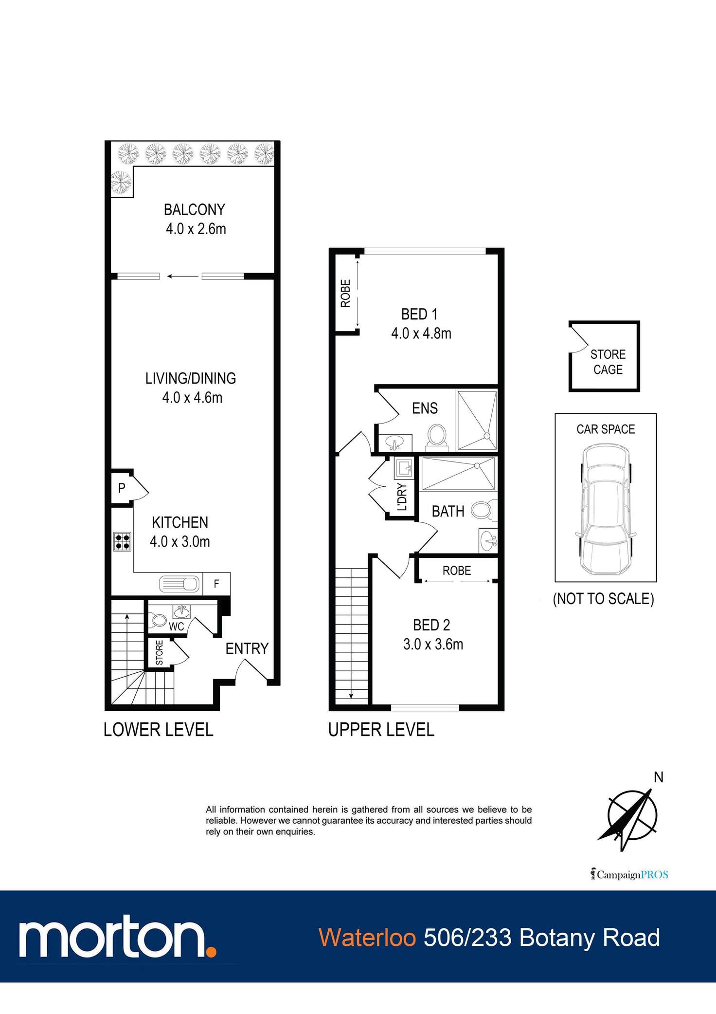 Floorplan of Homely apartment listing, 506/233 Botany Road, Waterloo NSW 2017