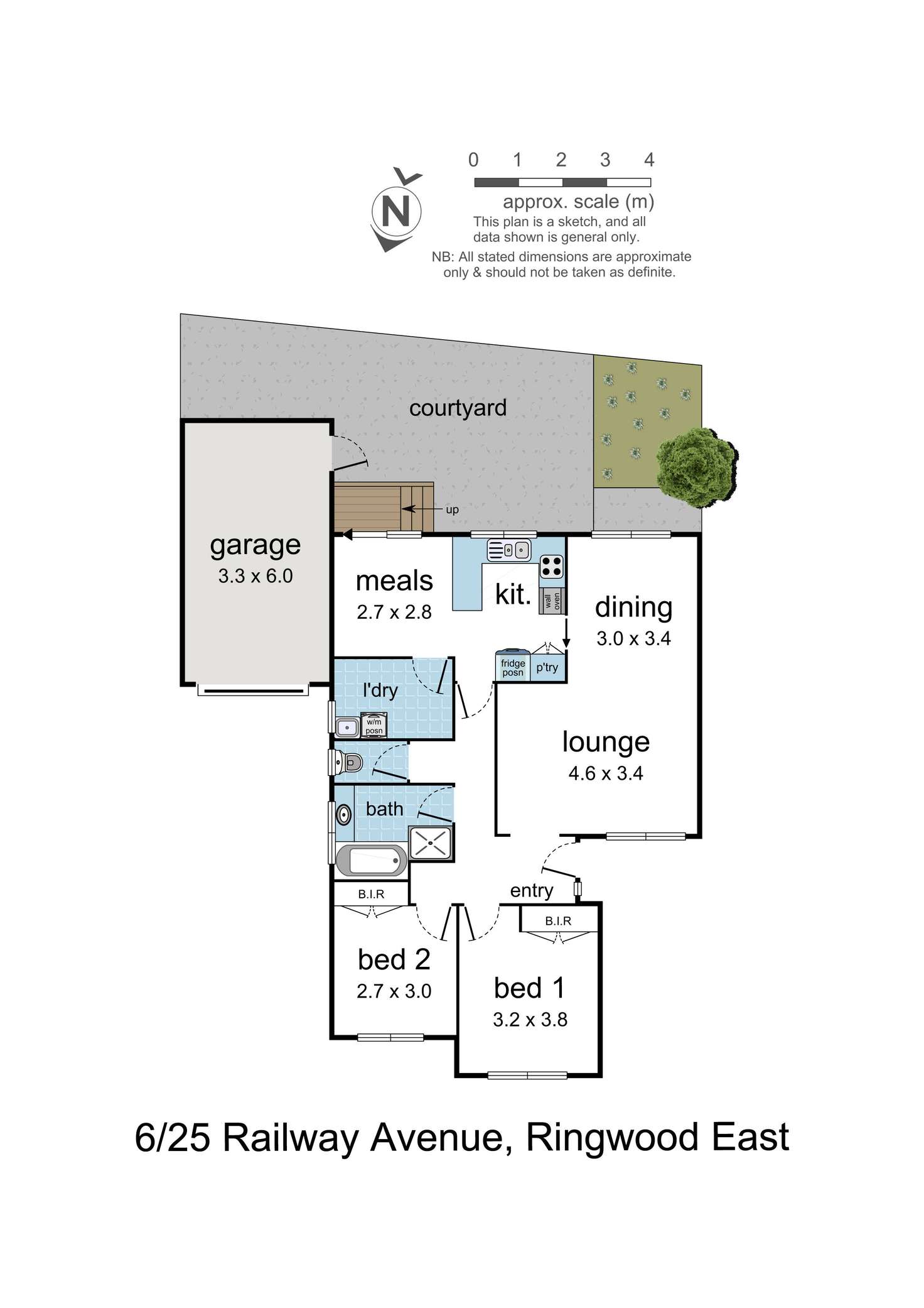 Floorplan of Homely unit listing, 6/25 Railway Avenue, Ringwood East VIC 3135