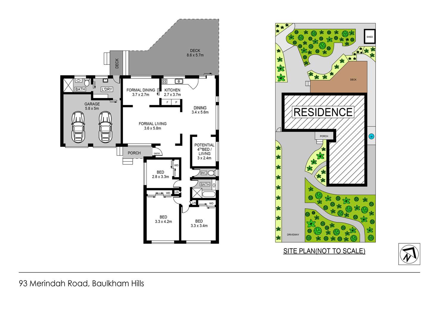 Floorplan of Homely house listing, 93 Merindah Road, Baulkham Hills NSW 2153