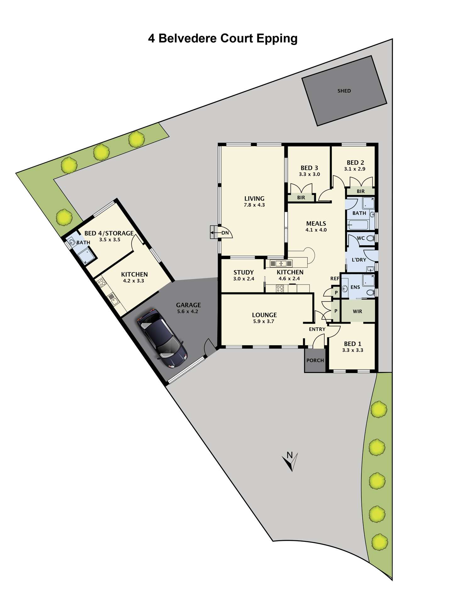 Floorplan of Homely house listing, 4 Belvedere Court, Epping VIC 3076