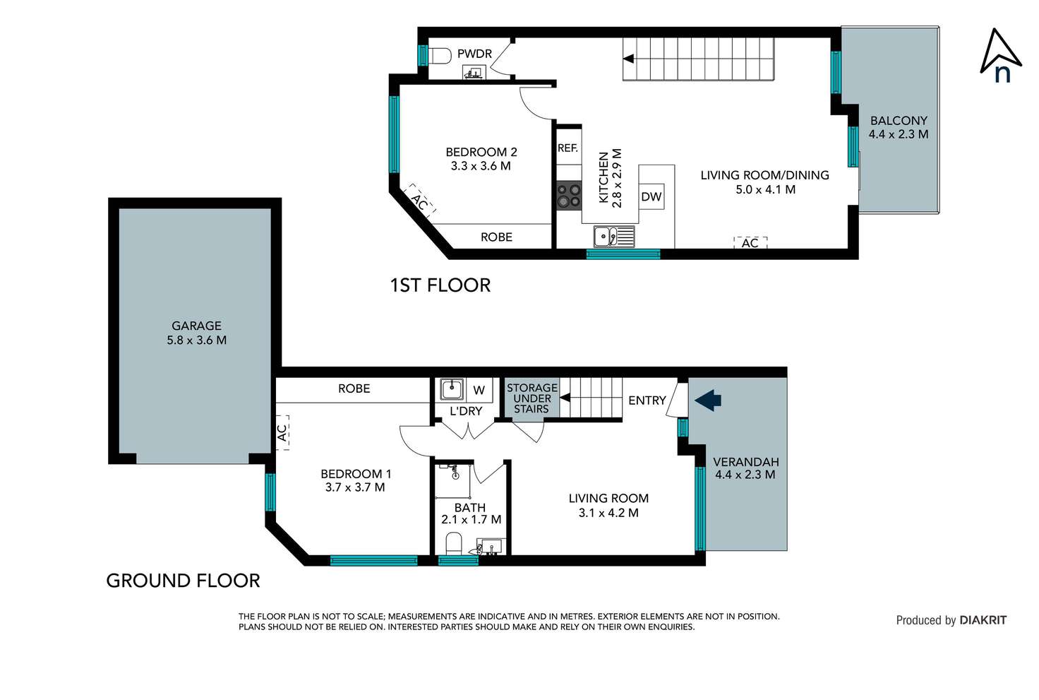 Floorplan of Homely townhouse listing, 1/5 Stewart Street, Thomastown VIC 3074