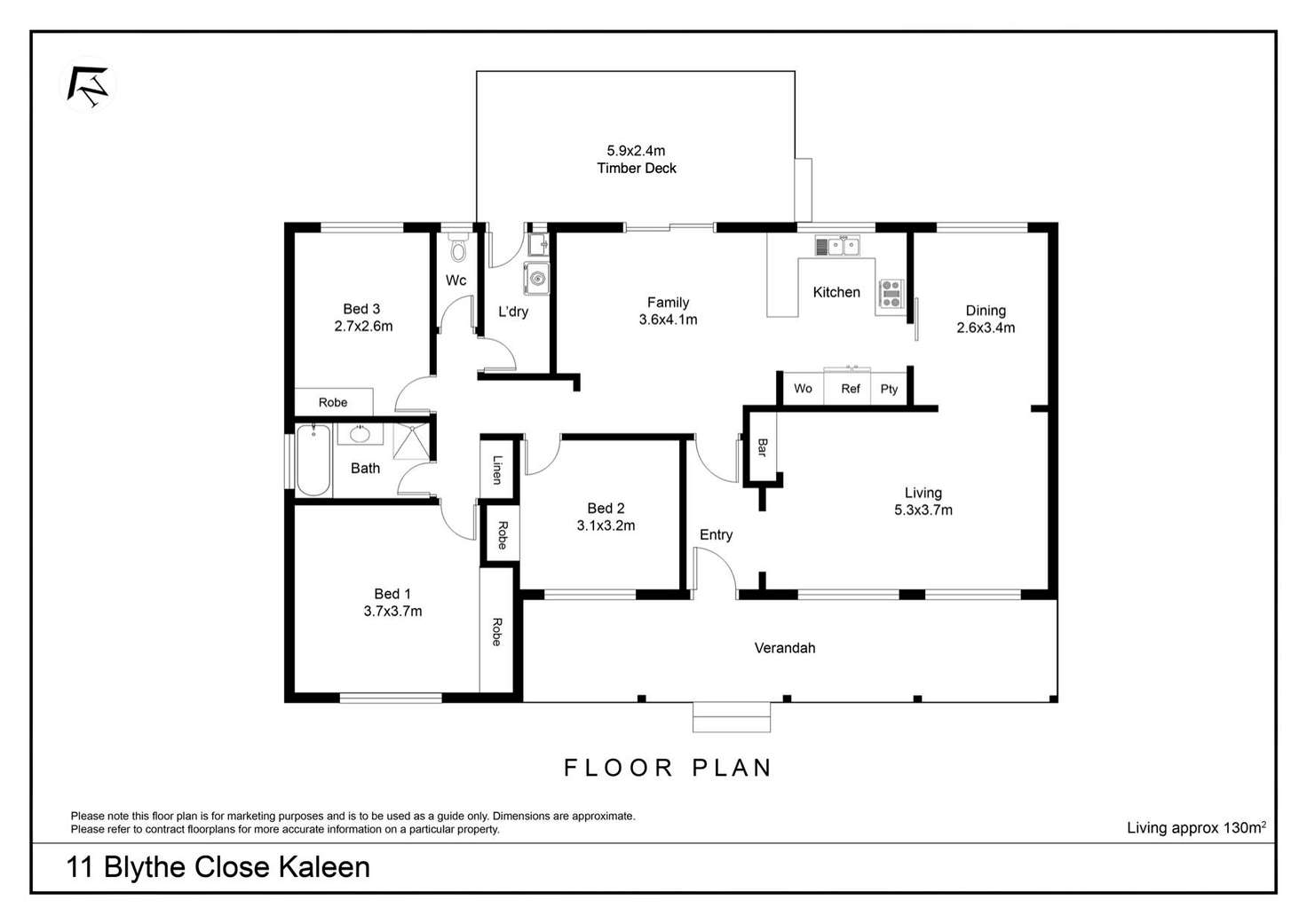 Floorplan of Homely house listing, 11 Blythe Close, Kaleen ACT 2617