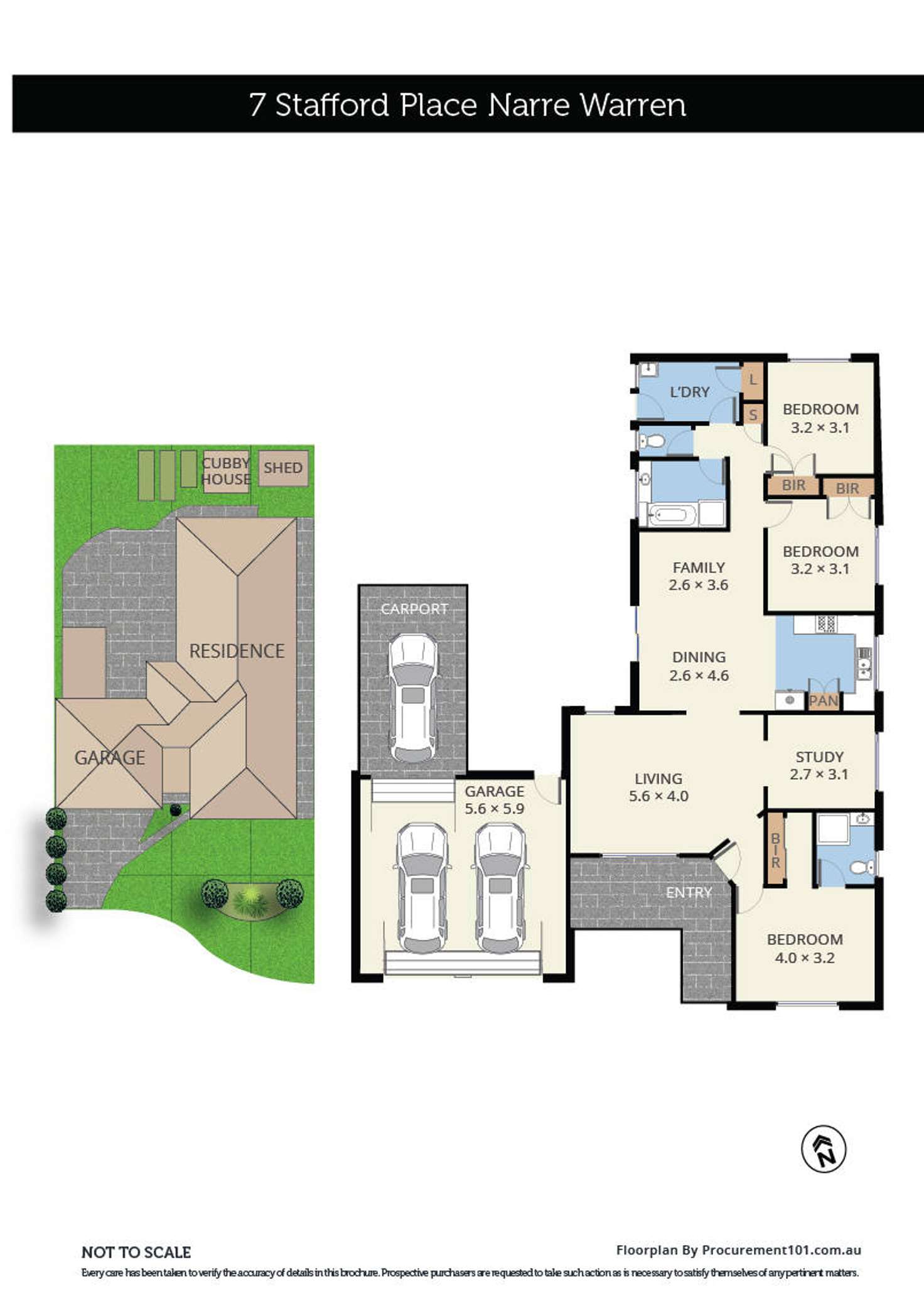 Floorplan of Homely house listing, 7 Stafford Place, Narre Warren VIC 3805