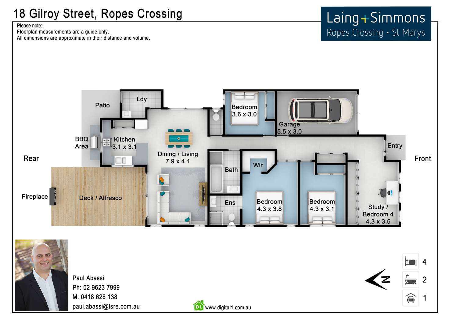 Floorplan of Homely house listing, 18 Gilroy Street, Ropes Crossing NSW 2760