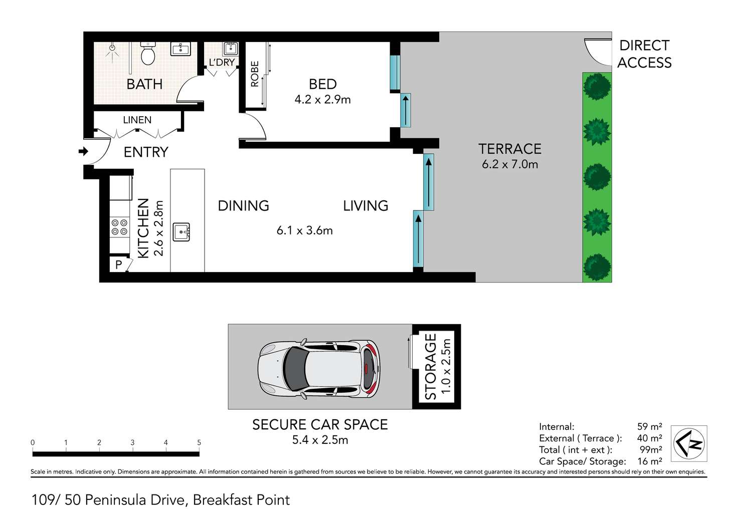 Floorplan of Homely apartment listing, 109/50 Peninsula Drive, Breakfast Point NSW 2137