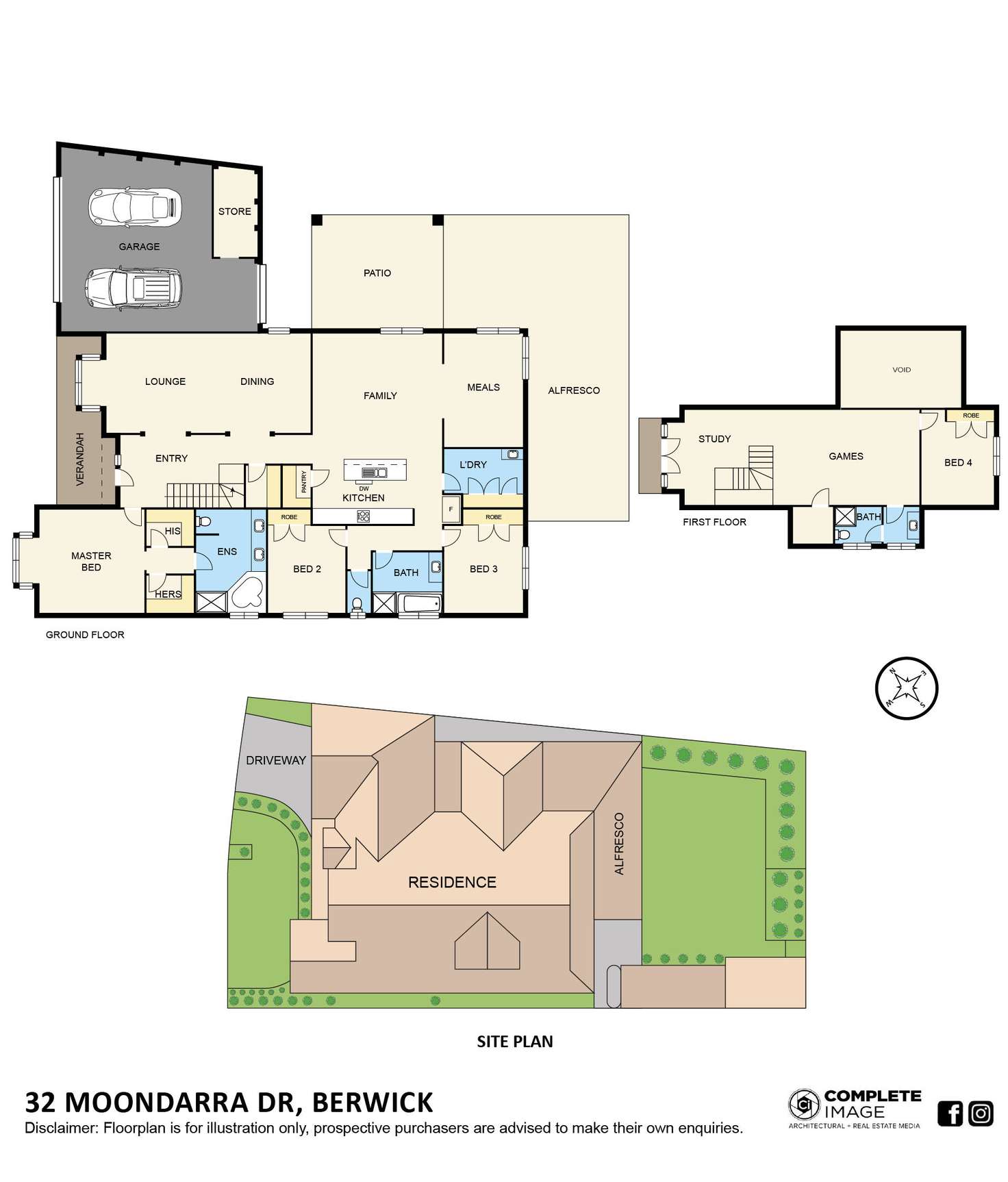 Floorplan of Homely house listing, 32 Moondarra Drive, Berwick VIC 3806