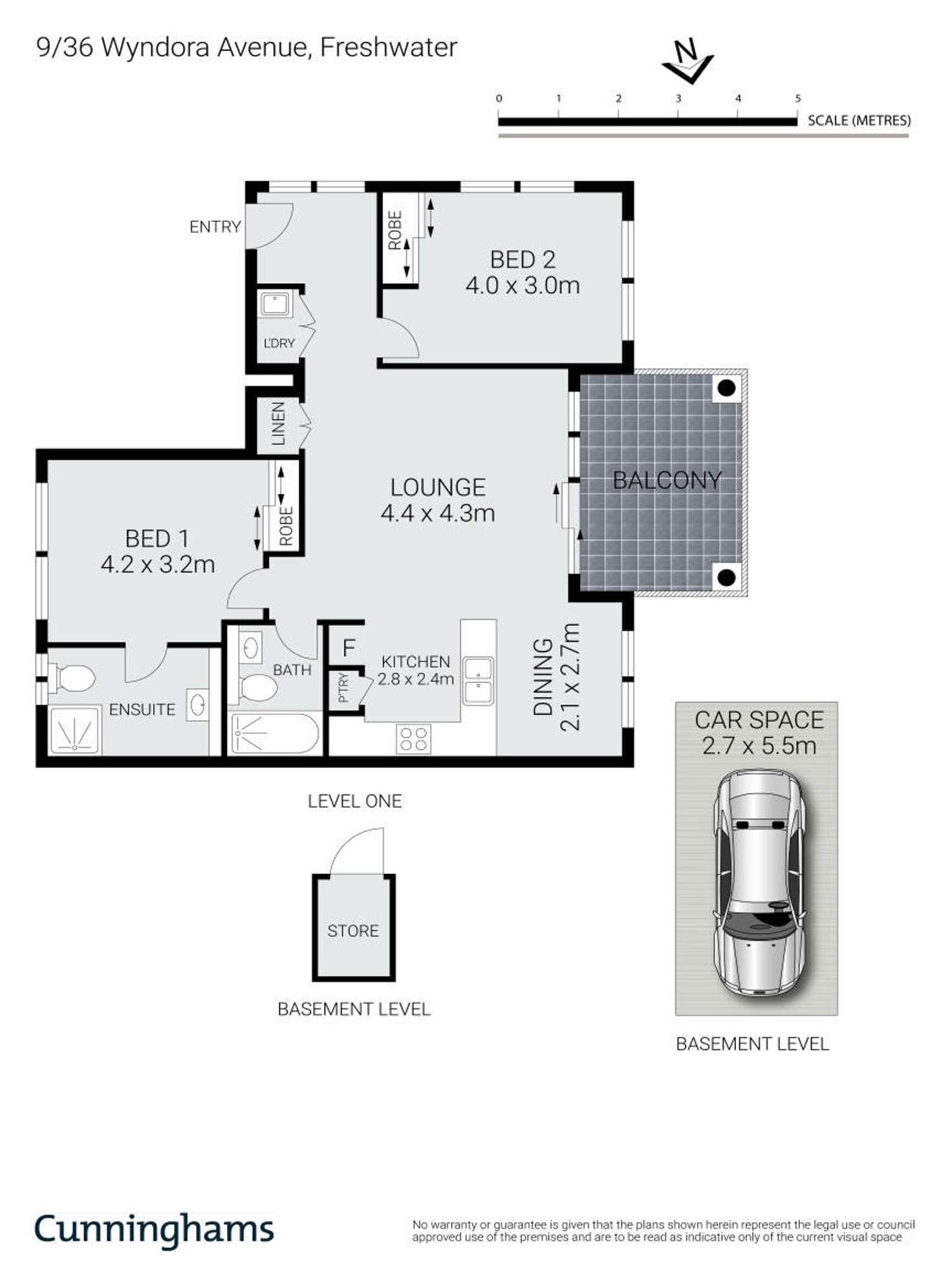 Floorplan of Homely apartment listing, 9/36 Wyndora Avenue, Freshwater NSW 2096