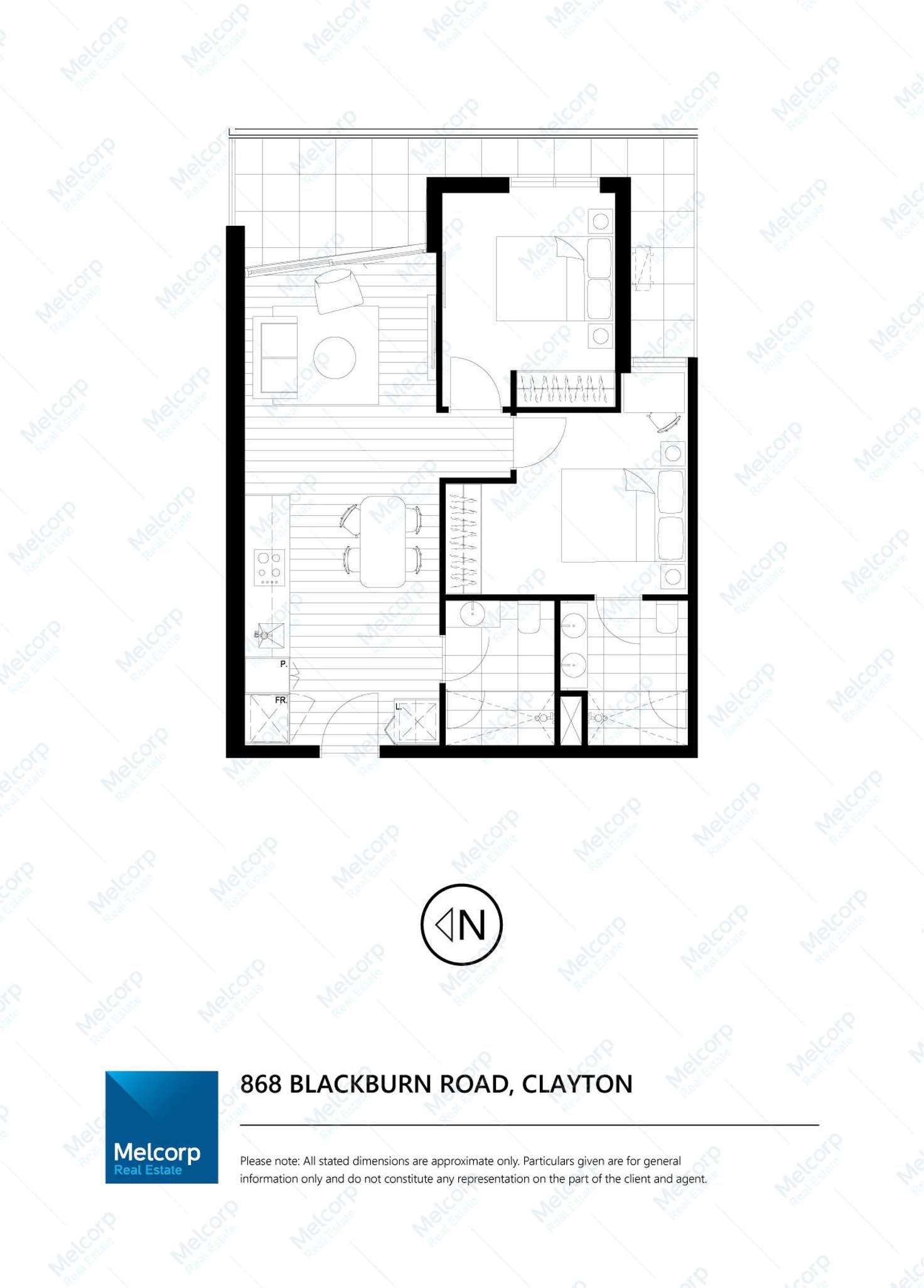 Floorplan of Homely apartment listing, 1305/868 Blackburn Road, Clayton VIC 3168