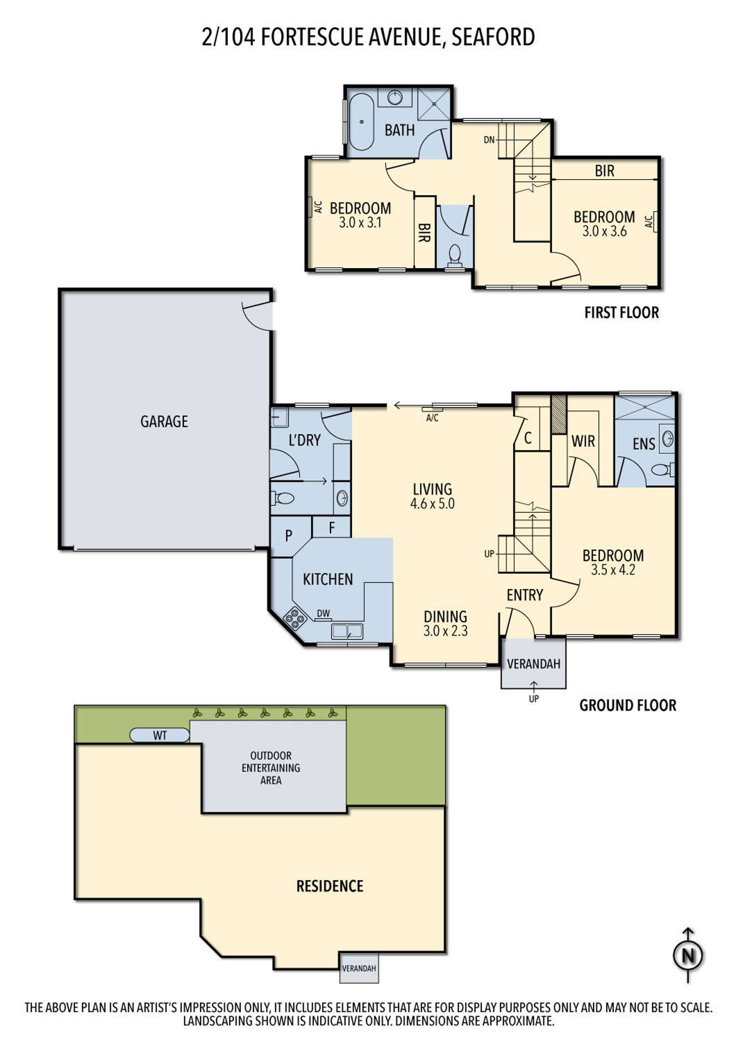 Floorplan of Homely unit listing, 2/104 Fortescue Avenue, Seaford VIC 3198