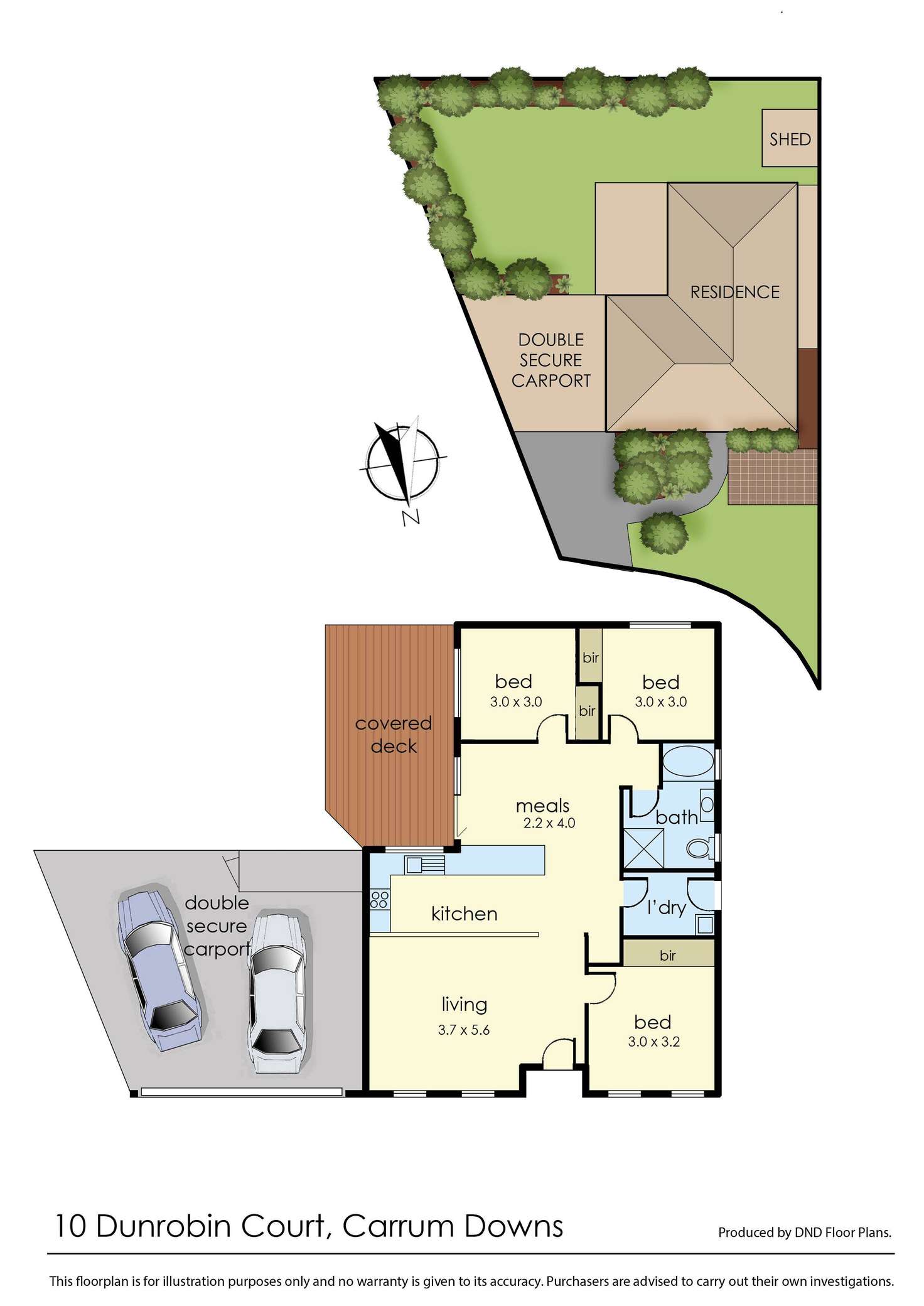 Floorplan of Homely house listing, 10 Dunrobin Court, Carrum Downs VIC 3201