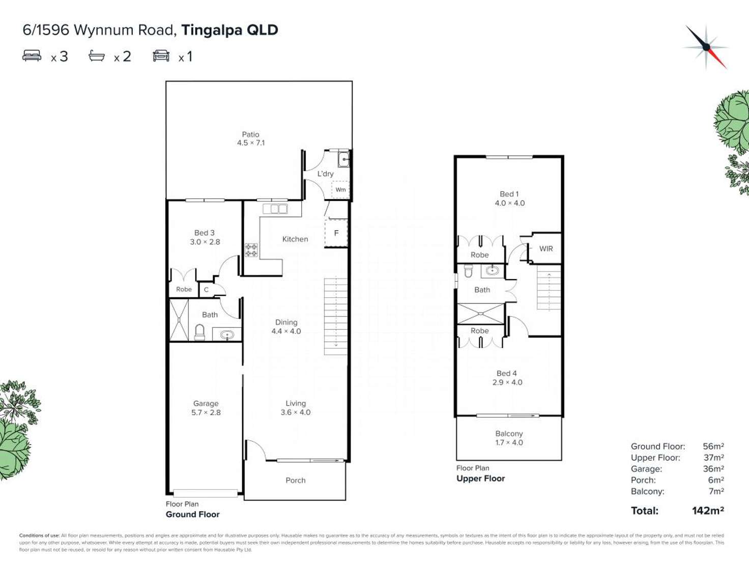 Floorplan of Homely townhouse listing, 6/1596 Wynnum Road, Tingalpa QLD 4173