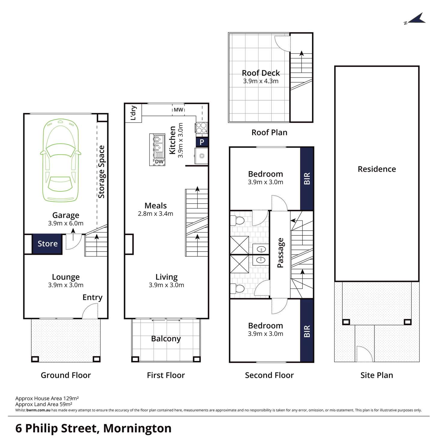 Floorplan of Homely townhouse listing, 6 Philip Street, Mornington VIC 3931