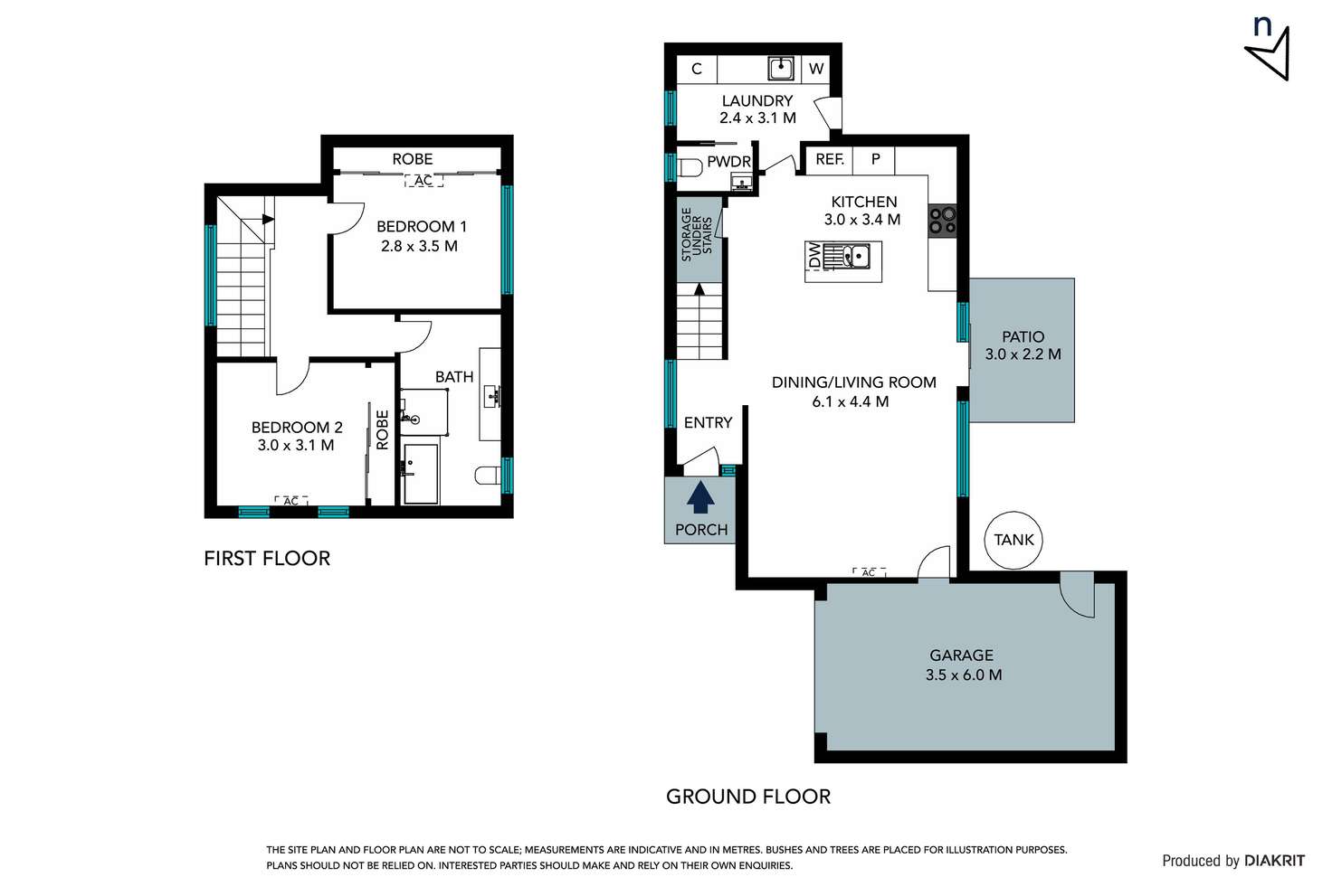 Floorplan of Homely townhouse listing, 2/107 Barton Street, Reservoir VIC 3073