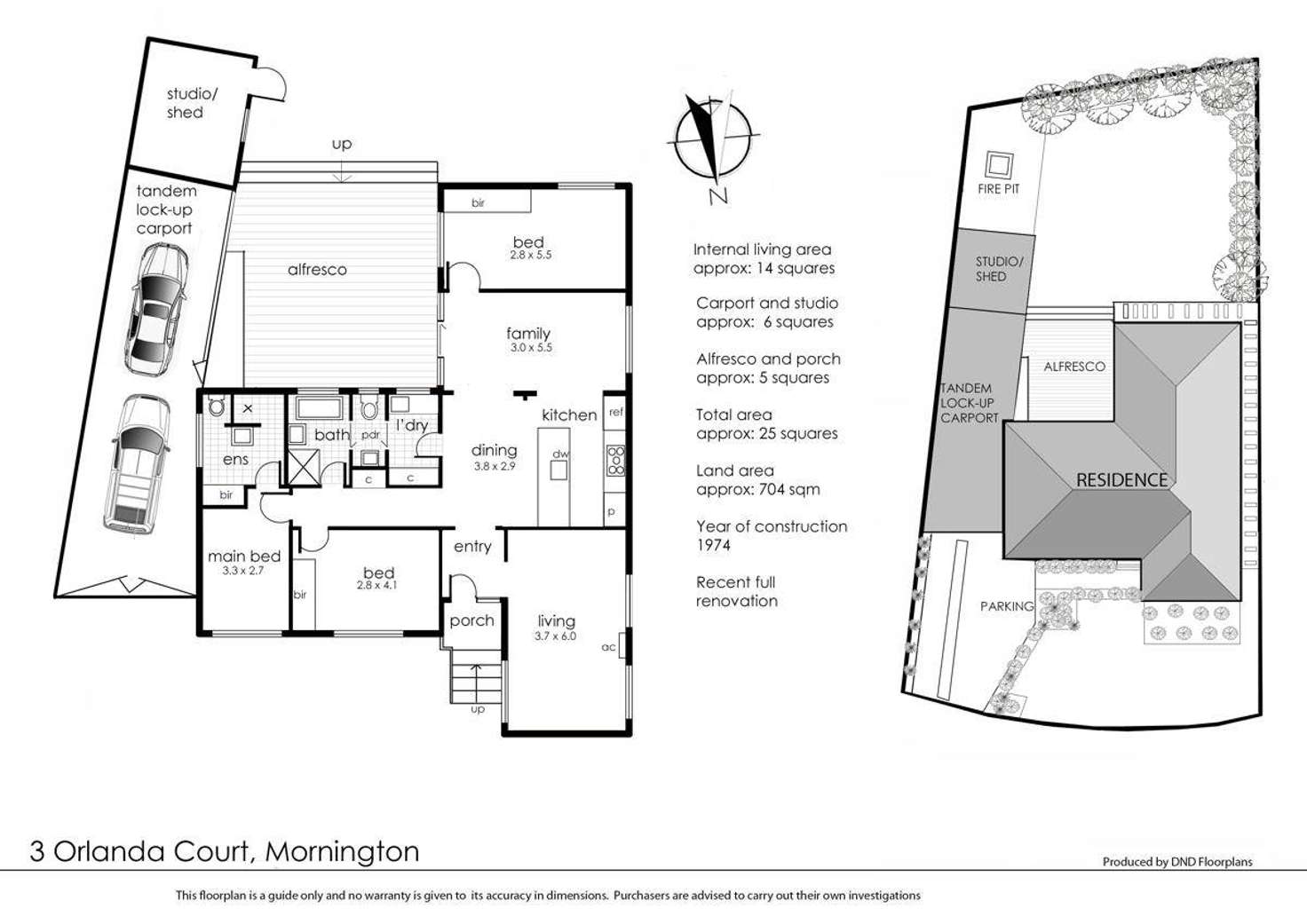 Floorplan of Homely house listing, 3 Orlanda Court, Mornington VIC 3931
