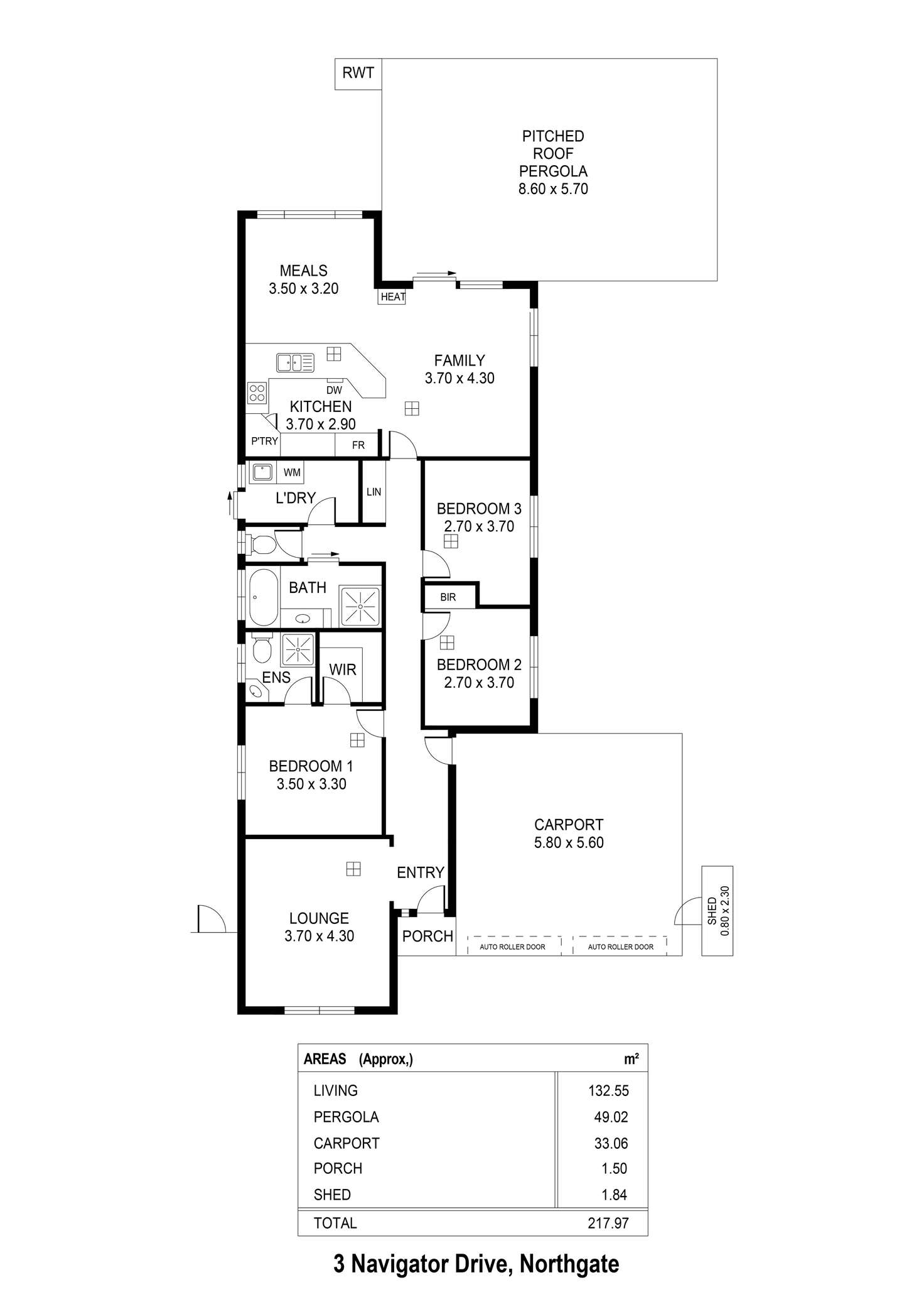 Floorplan of Homely house listing, 3 Navigator Drive, Northgate SA 5085