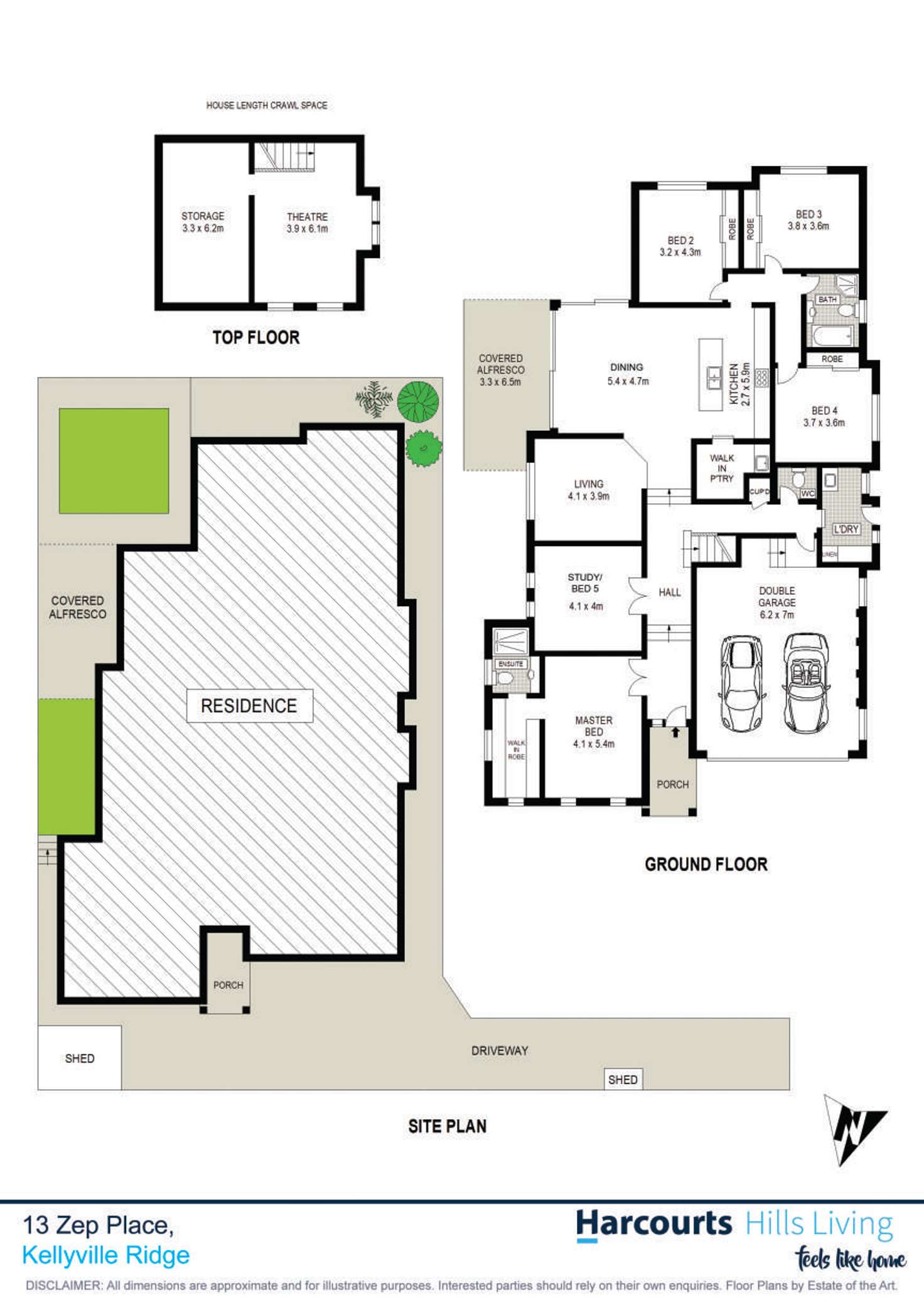 Floorplan of Homely house listing, 13 Zep Place, Kellyville Ridge NSW 2155