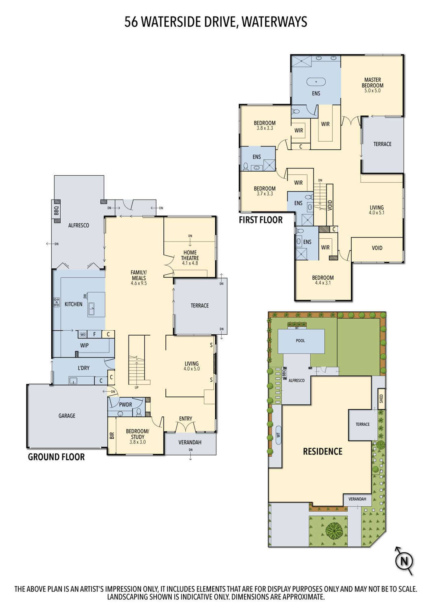 Floorplan of Homely house listing, 56 Waterside Drive, Waterways VIC 3195