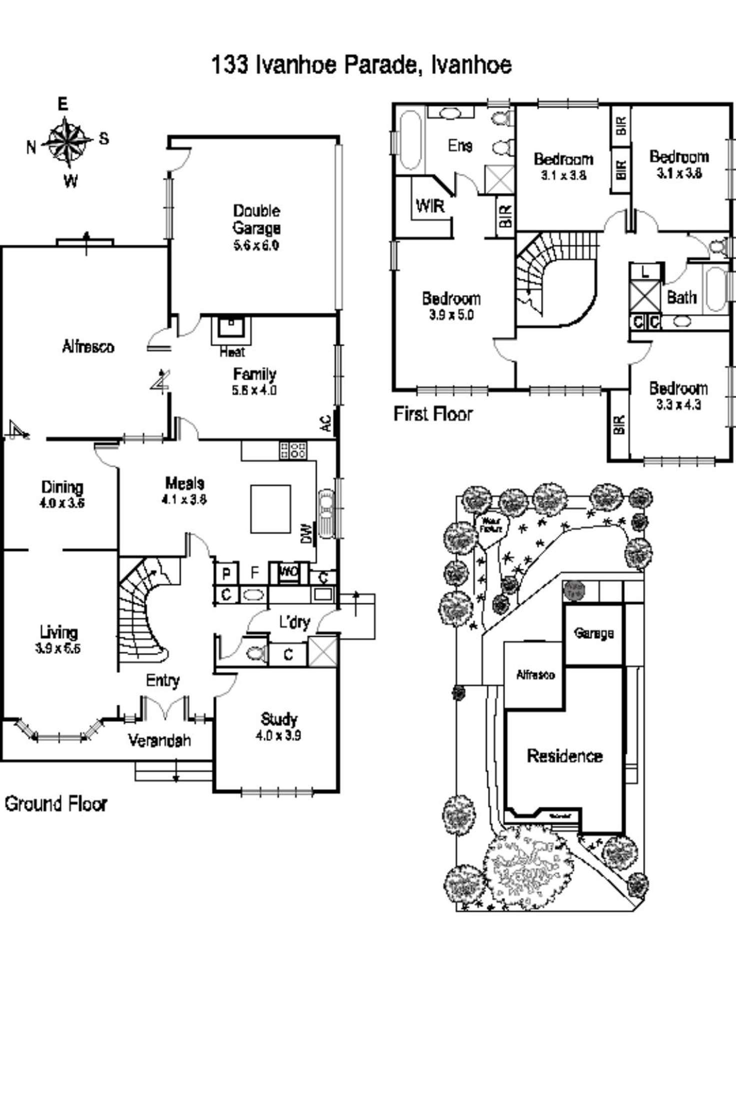 Floorplan of Homely house listing, 133 Ivanhoe Parade, Ivanhoe VIC 3079