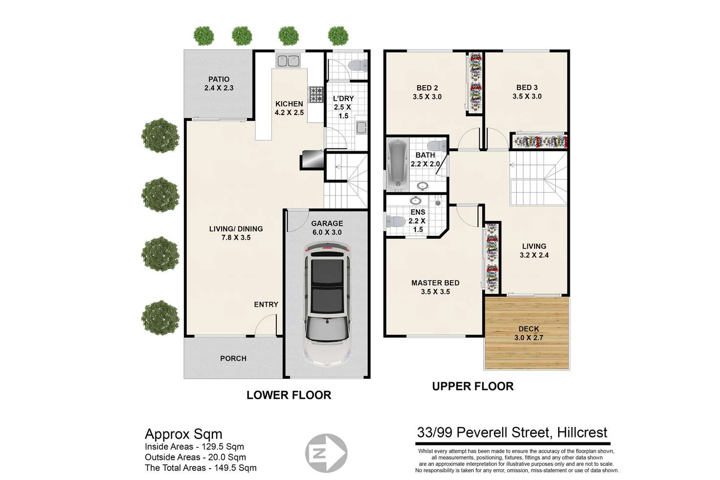 Floorplan of Homely townhouse listing, 33/99-113 Peverell Street, Hillcrest QLD 4118