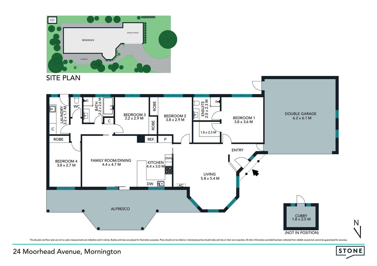 Floorplan of Homely house listing, 24 Moorhead Avenue, Mornington VIC 3931