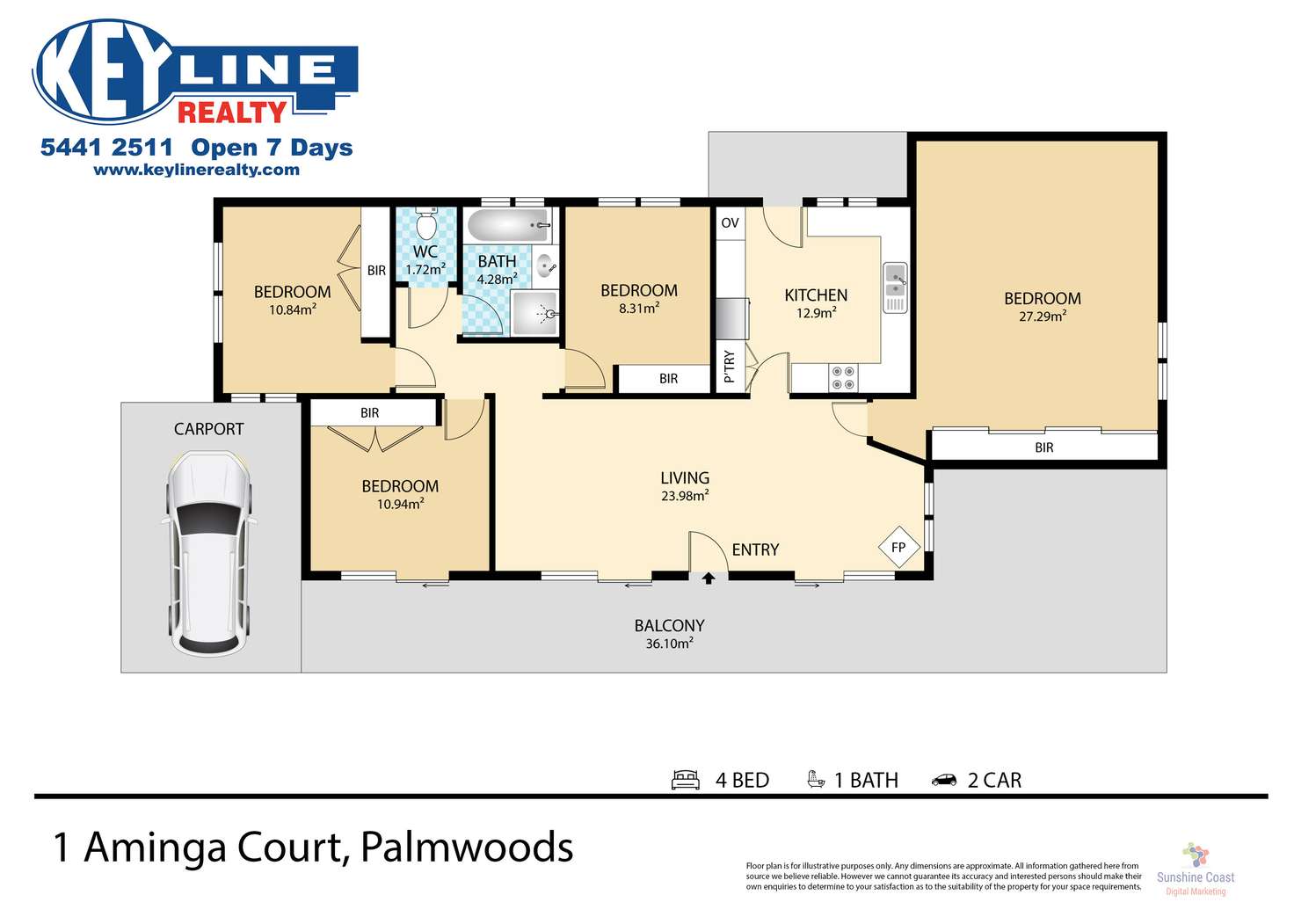 Floorplan of Homely house listing, 1 Aminga Court, Palmwoods QLD 4555
