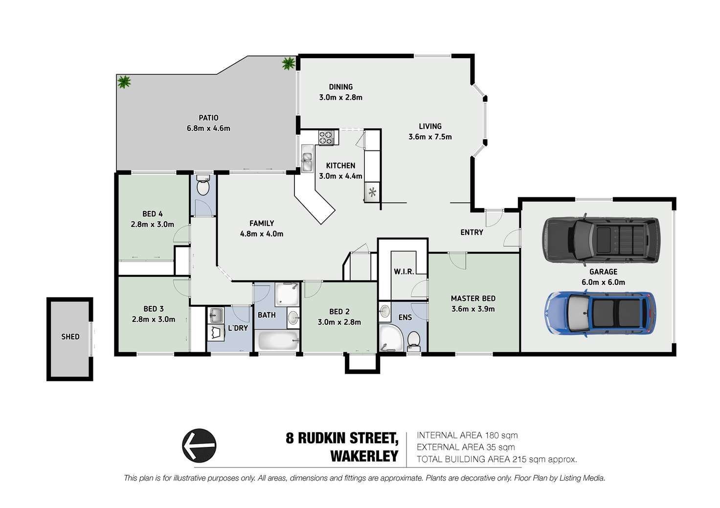 Floorplan of Homely house listing, 8 Rudkin Street, Wakerley QLD 4154