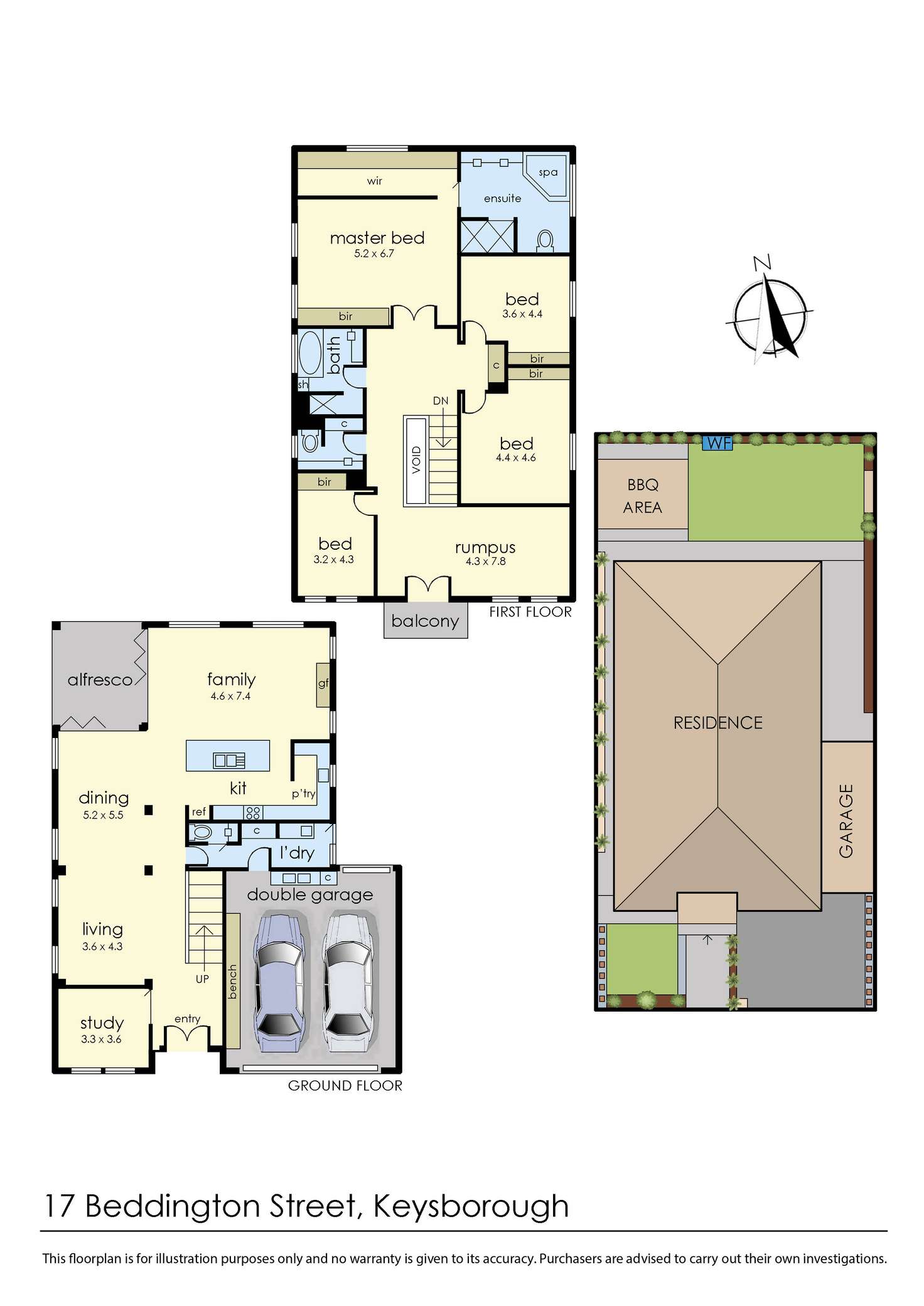 Floorplan of Homely house listing, 17 Beddington Street, Keysborough VIC 3173