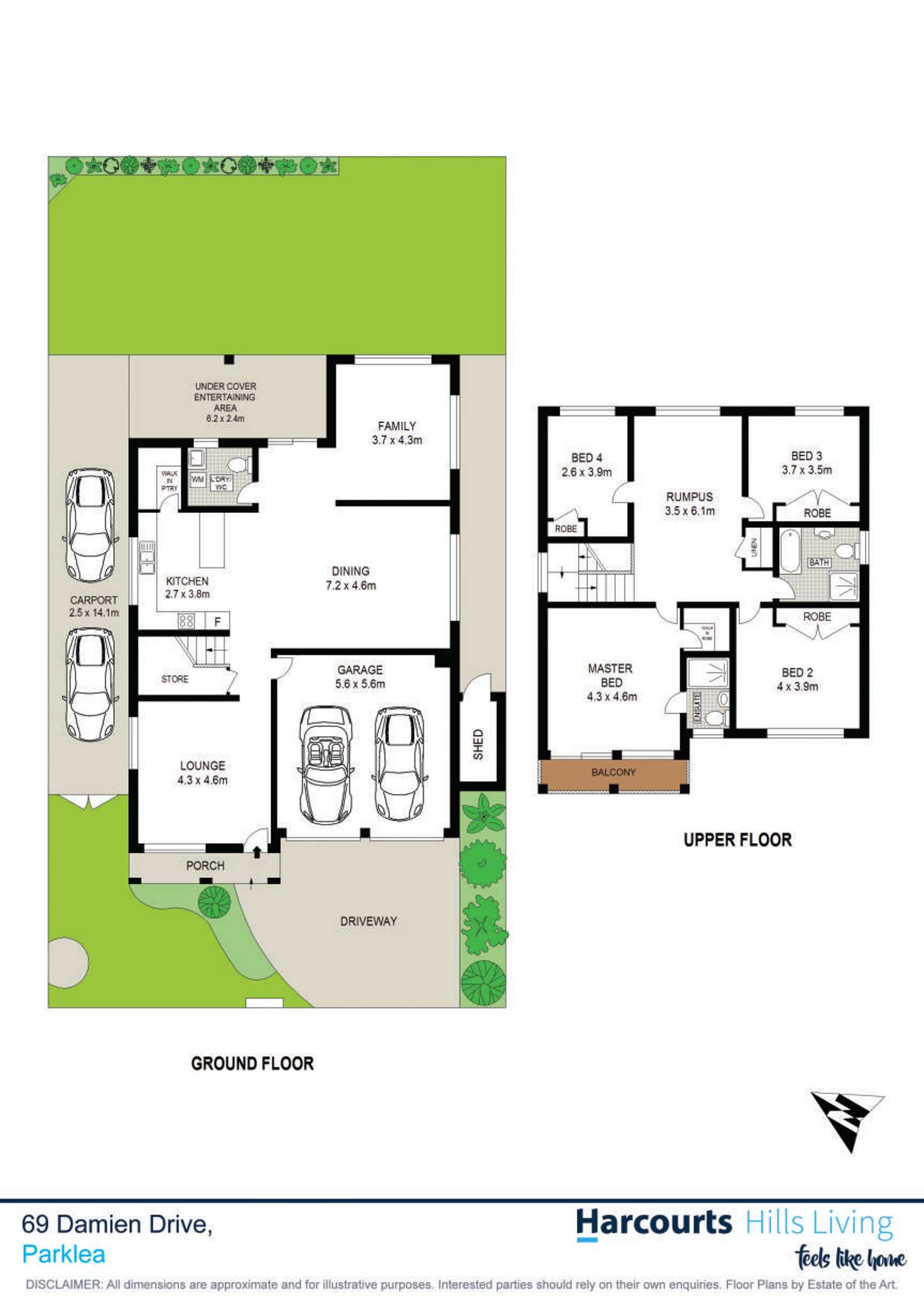 Floorplan of Homely house listing, 69 Damien Drive, Parklea NSW 2768