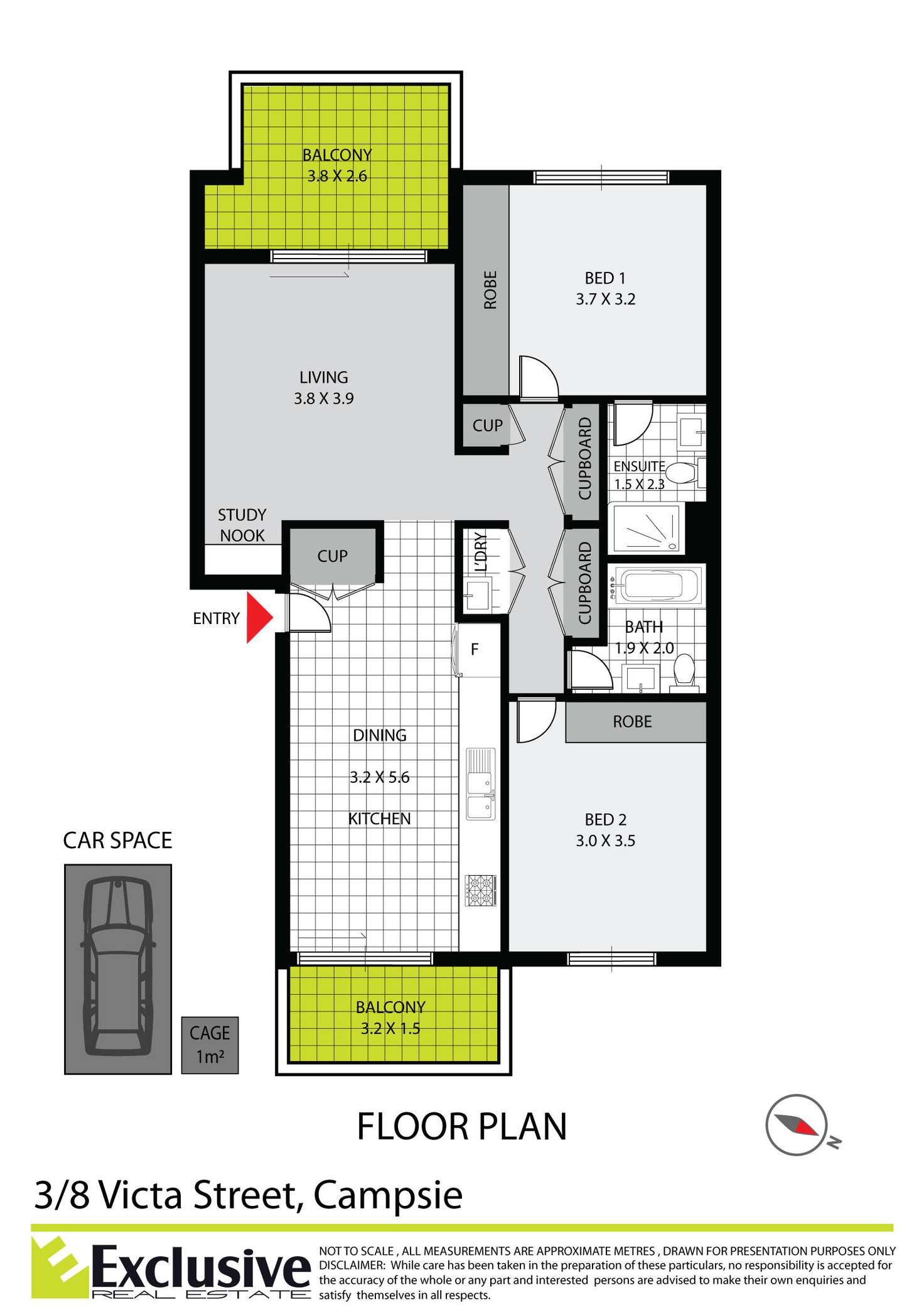 Floorplan of Homely apartment listing, 3/8 Victa Street, Campsie NSW 2194