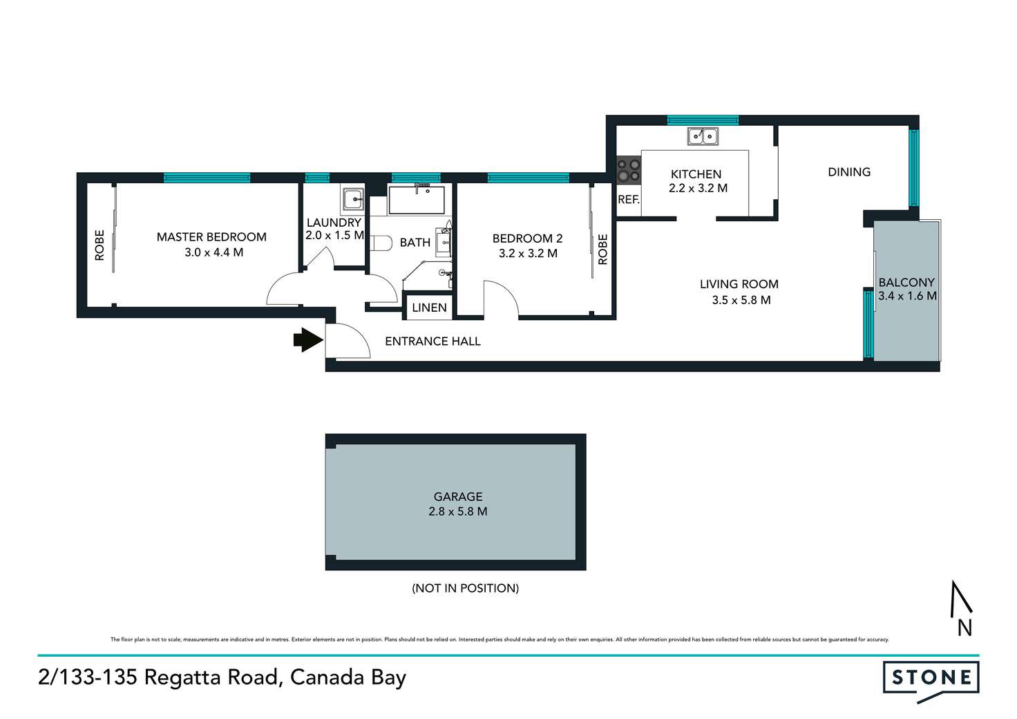 Floorplan of Homely apartment listing, 2/133-135 Regatta Road, Canada Bay NSW 2046