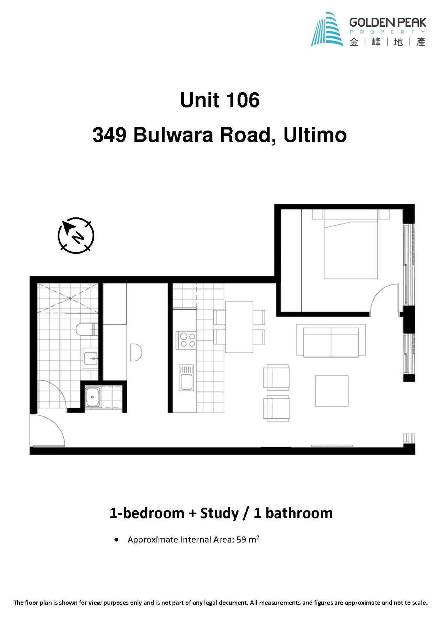 Floorplan of Homely apartment listing, 106/349 Bulwara Road, Ultimo NSW 2007