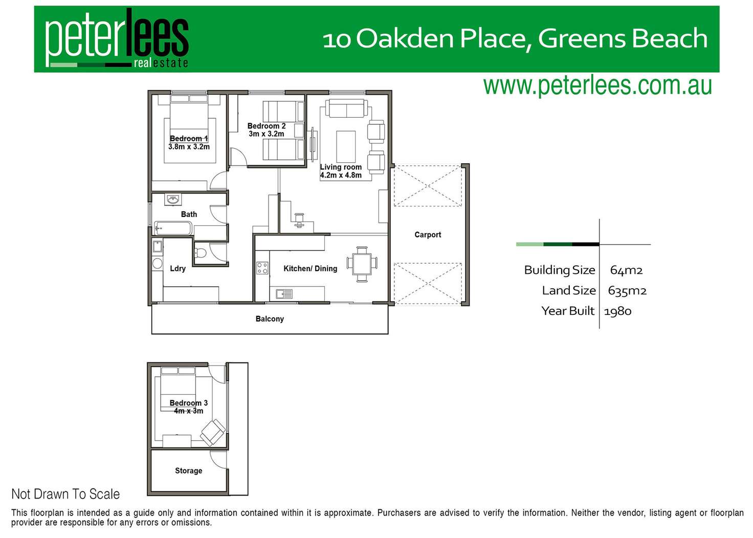 Floorplan of Homely house listing, 10 Oakden Place, Greens Beach TAS 7270