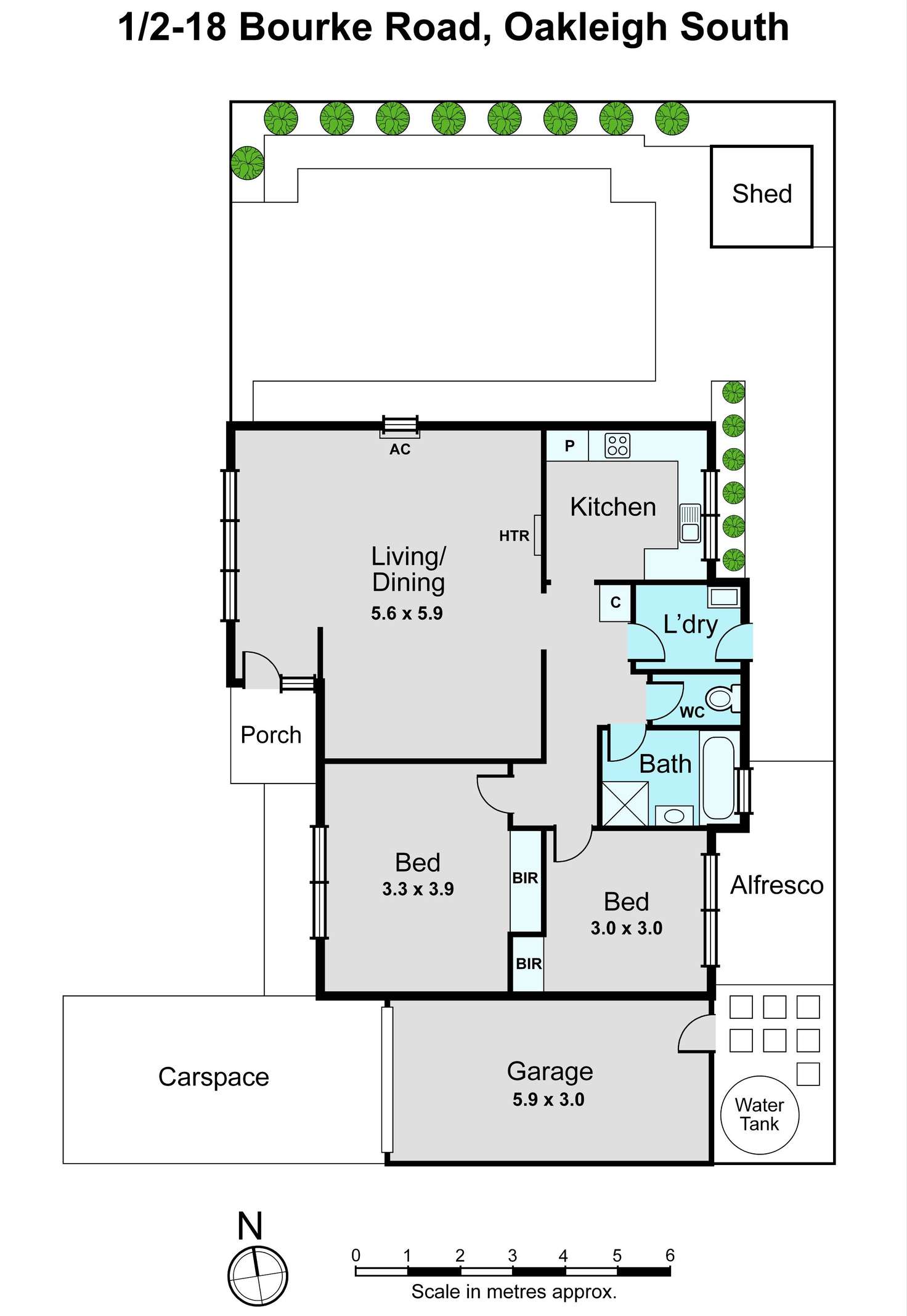 Floorplan of Homely villa listing, 1/2-18 Bourke Road, Oakleigh South VIC 3167