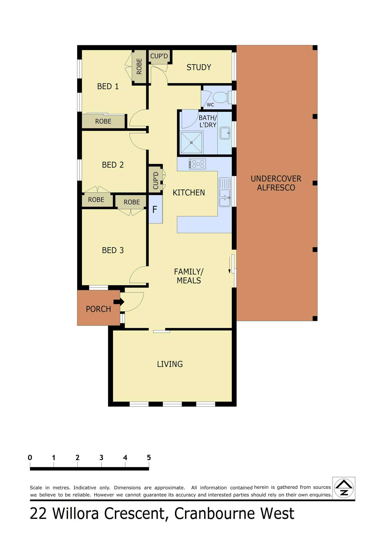 Floorplan of Homely house listing, 22 Willora Crescent, Cranbourne West VIC 3977