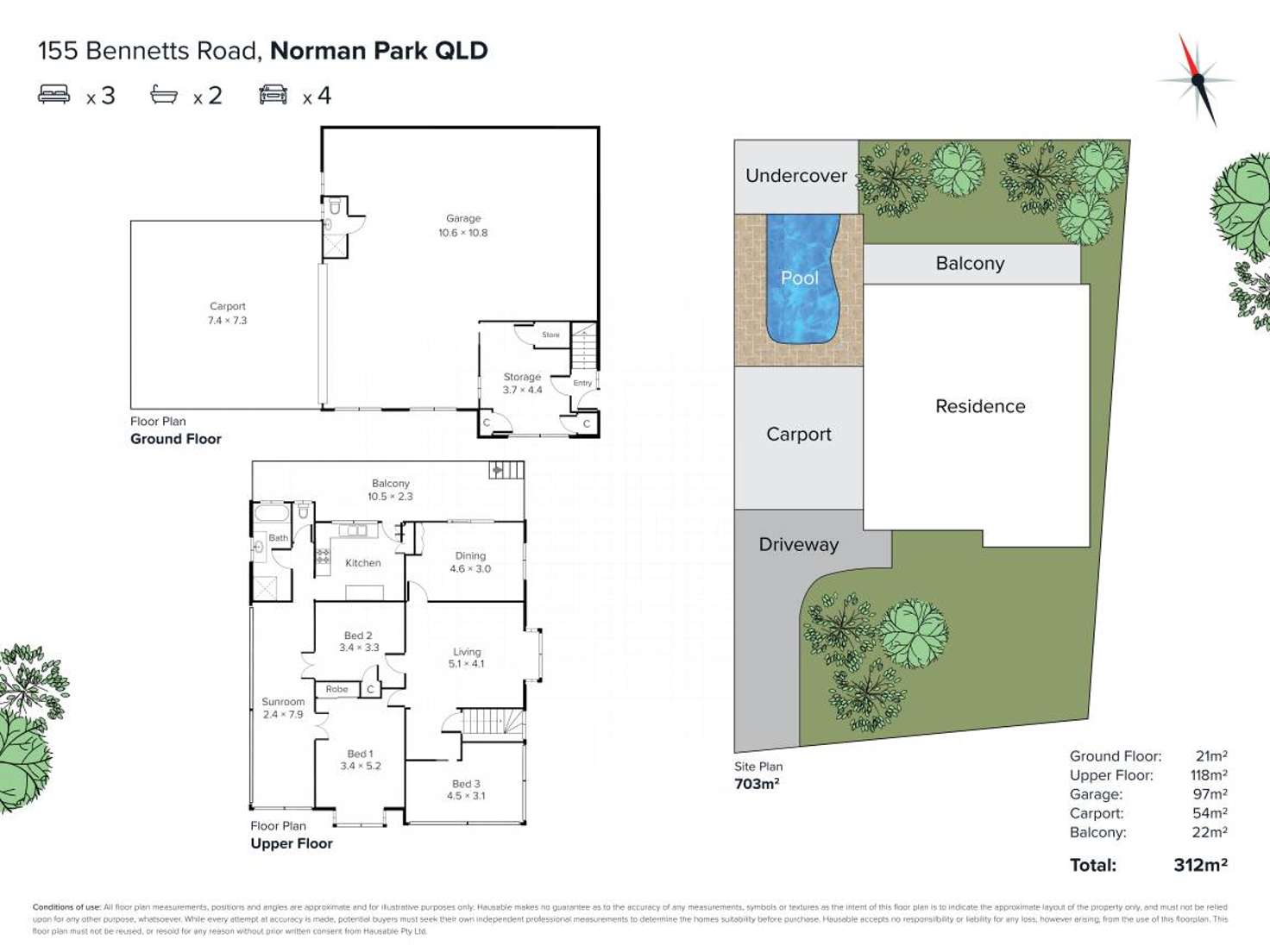 Floorplan of Homely house listing, 155 Bennetts Road, Norman Park QLD 4170