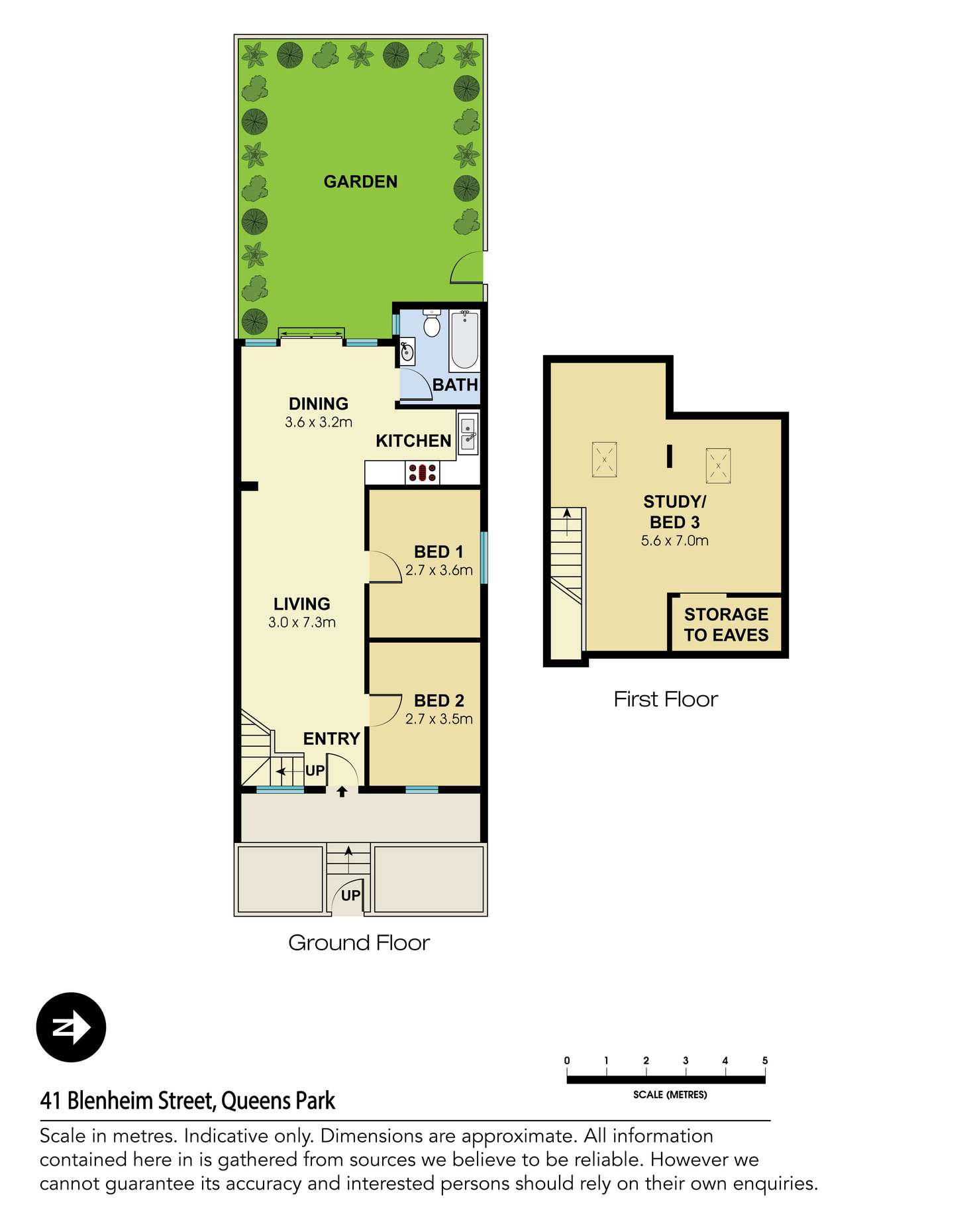 Floorplan of Homely house listing, 41 Blenheim Street, Queens Park NSW 2022